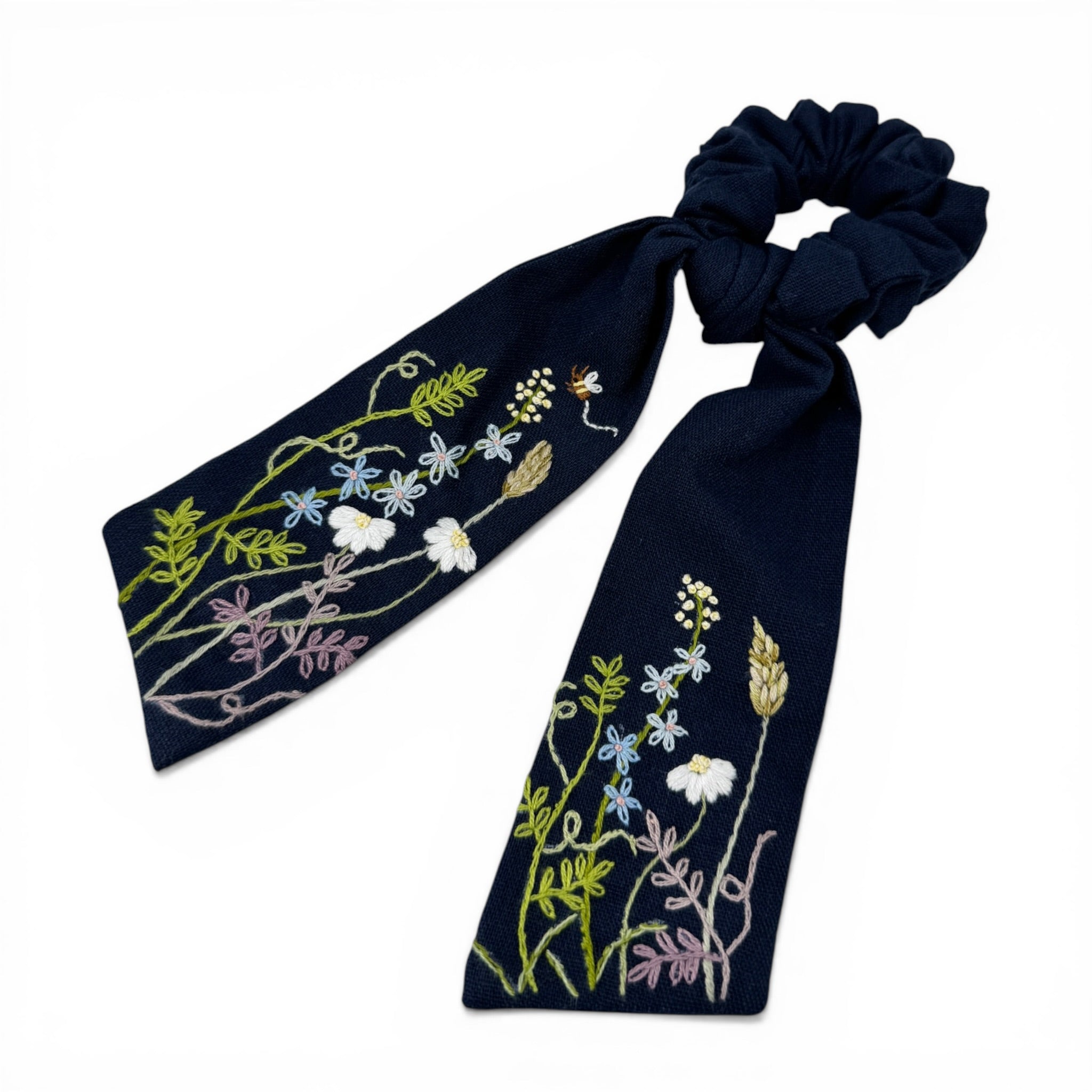 Wildflower Meadow Embroidered Scrunchies