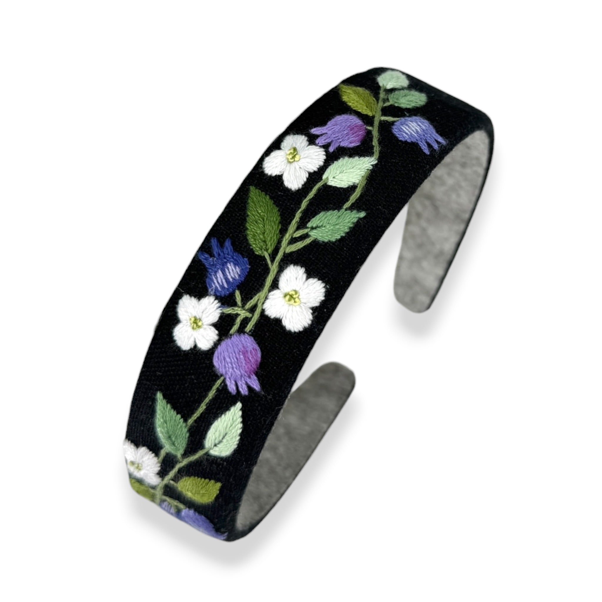 Bellflower Meadow Embroidered Headband