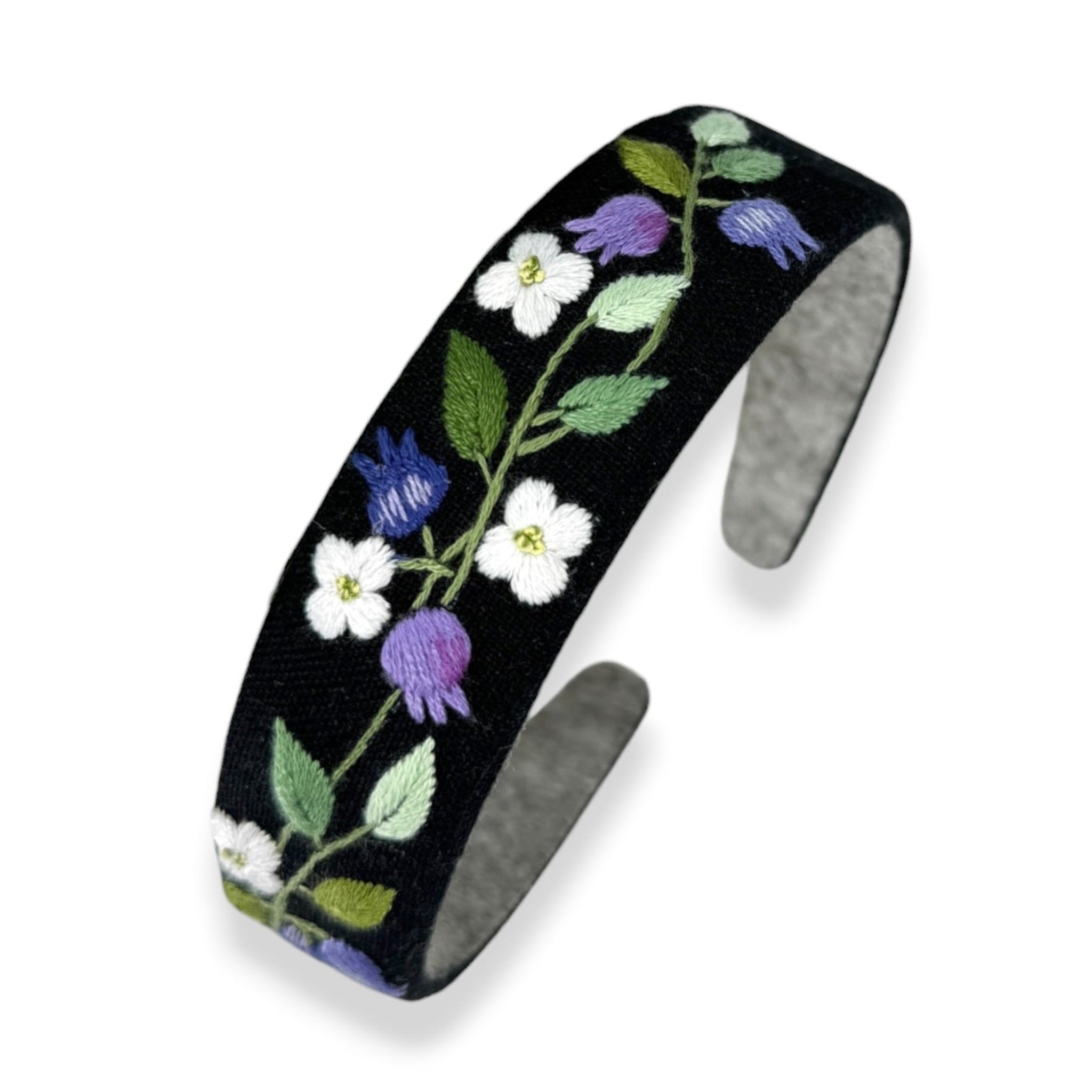 Bellflower Meadow Embroidered Headband