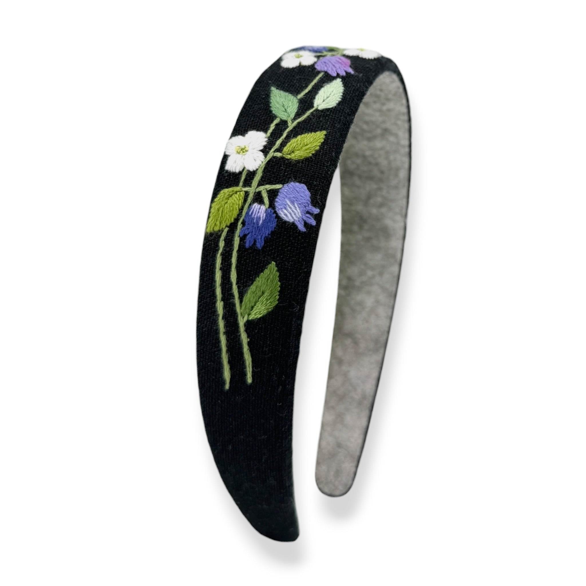 Bellflower Meadow Embroidered Headband
