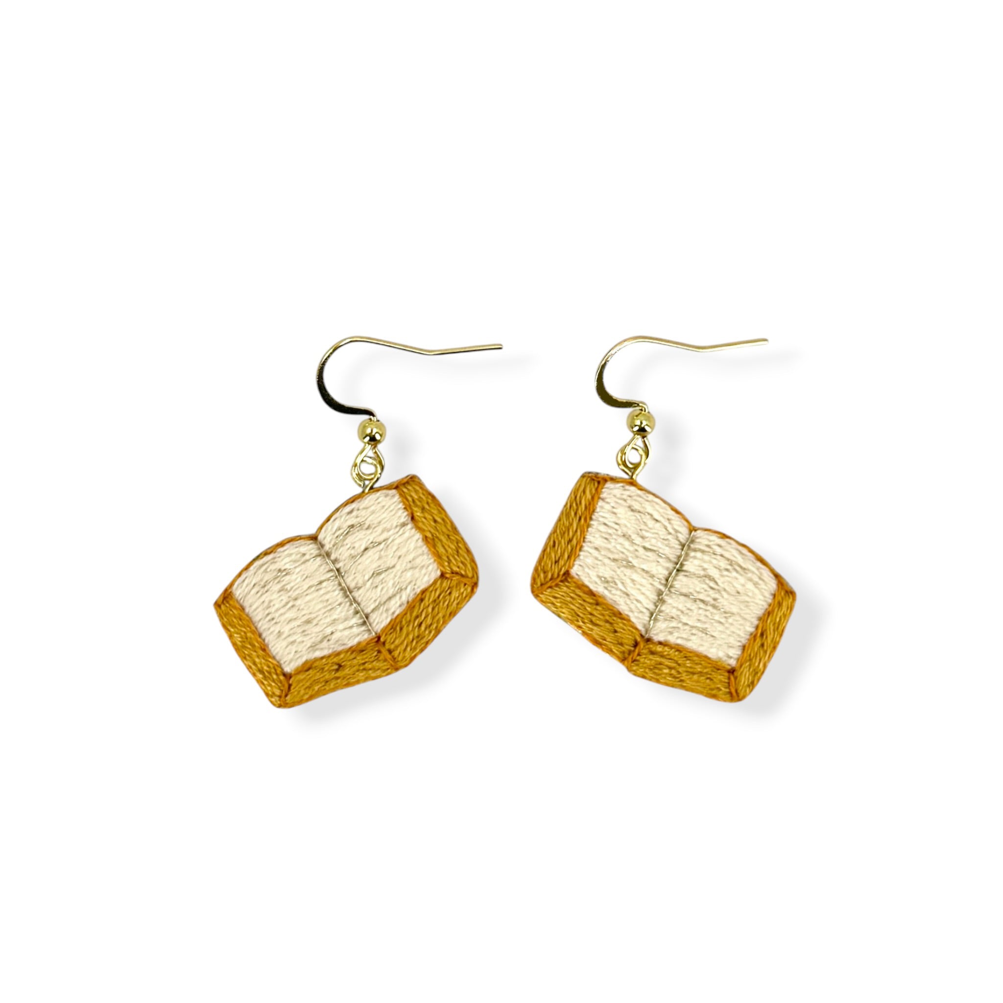 The Book Hand Embroidered Earrings