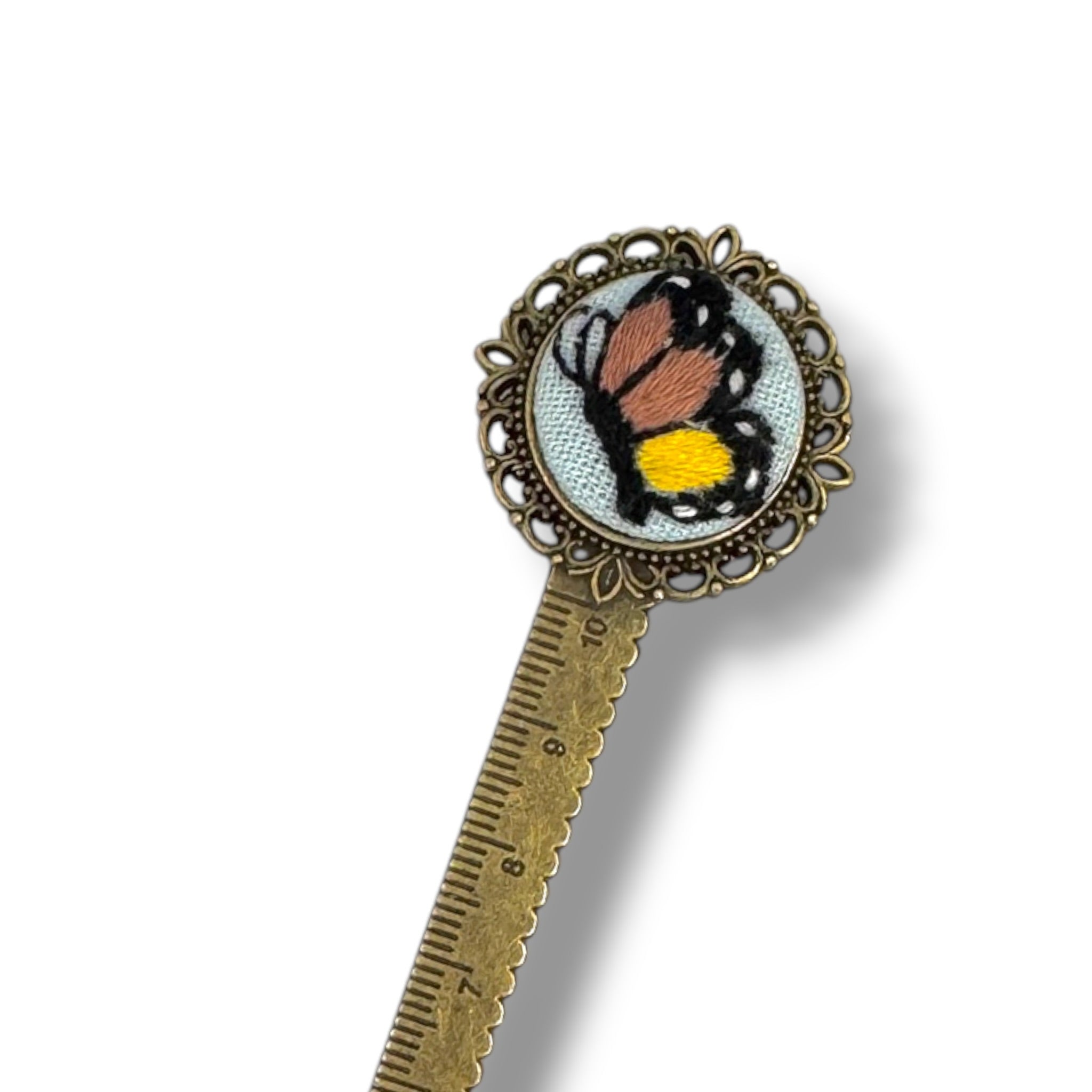 Butterfly Hand Embroidered Bookmark