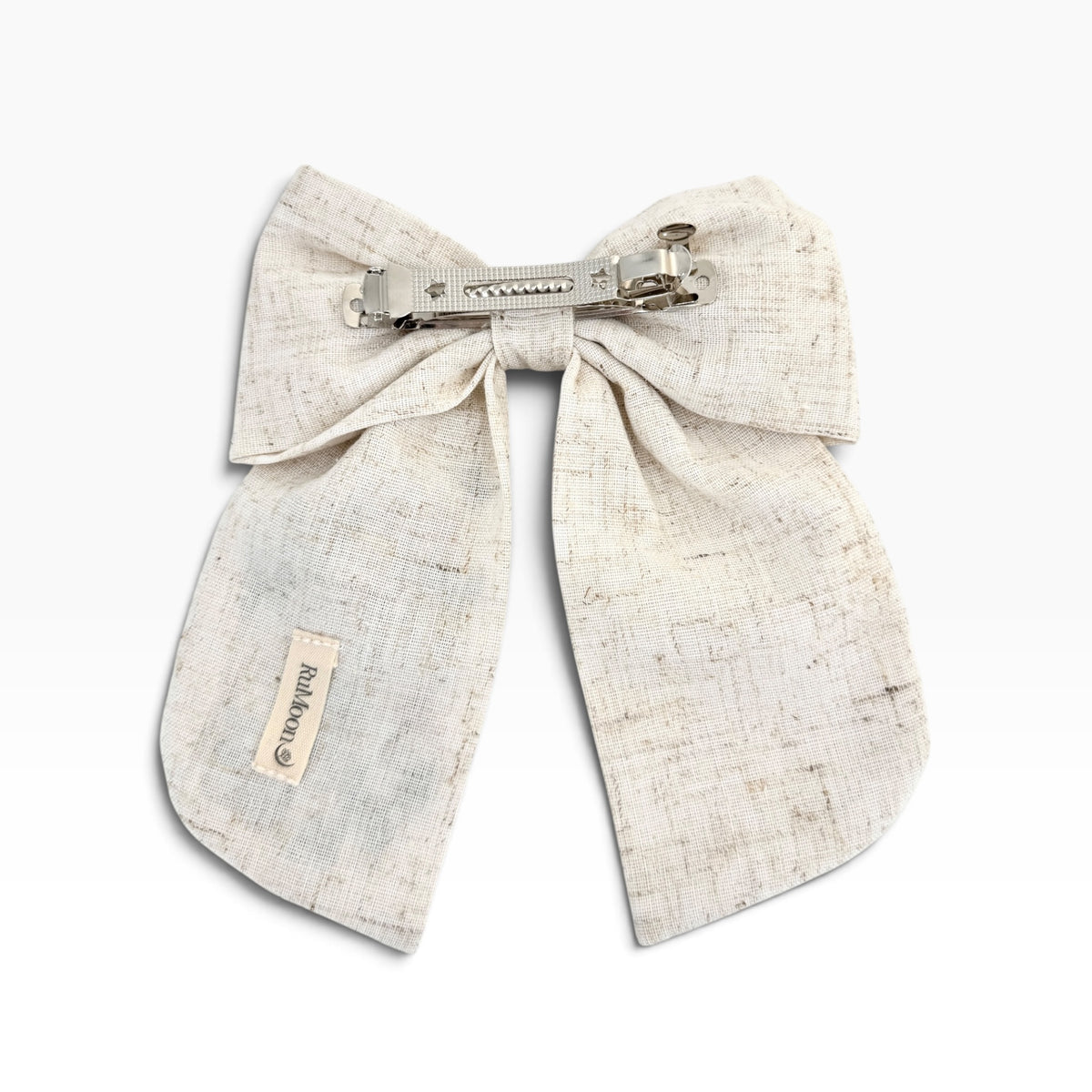 Blush Meadow Beige Embroidered Hair Barrette
