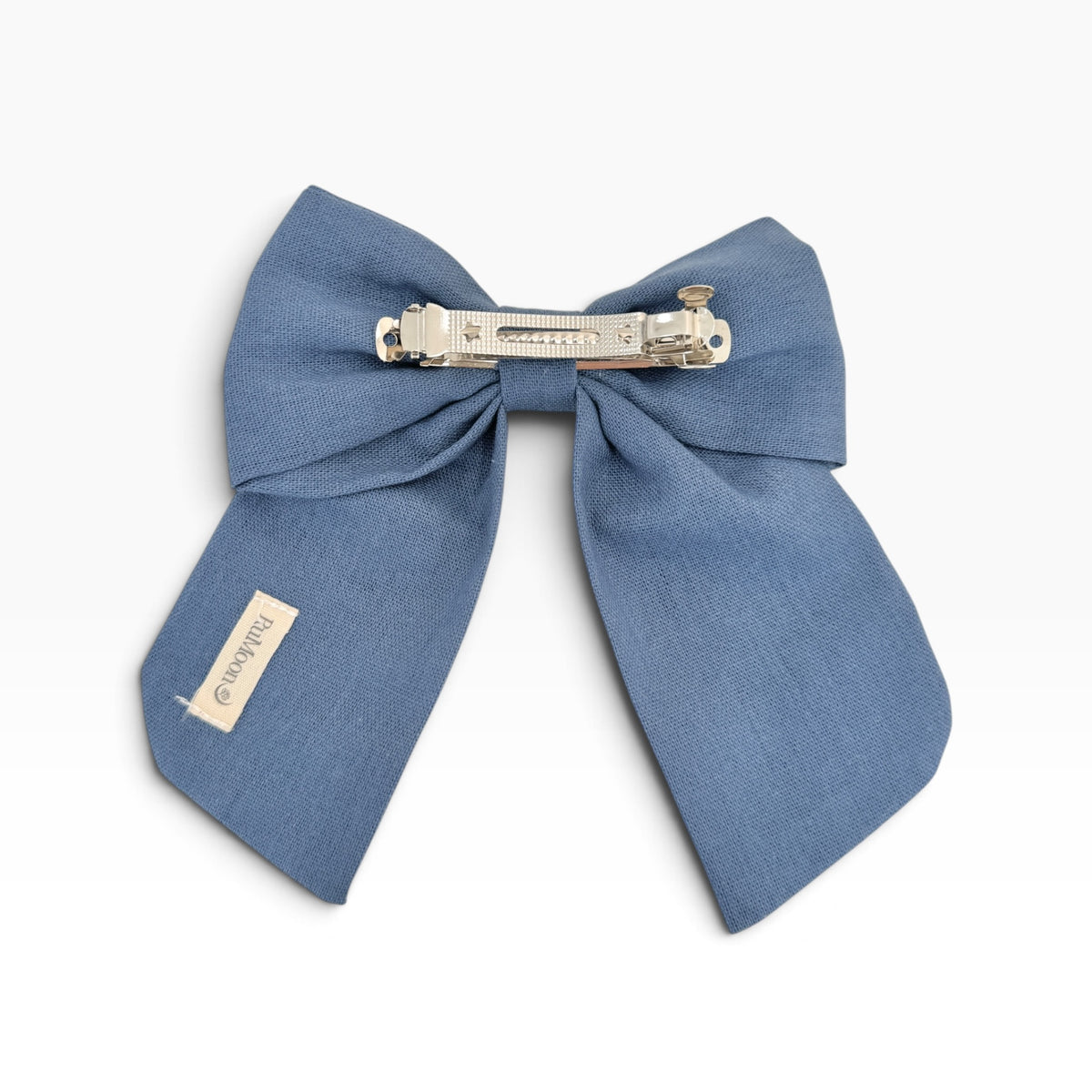 Quiet Lavender Garden Blue Embroidered Hair Barrette