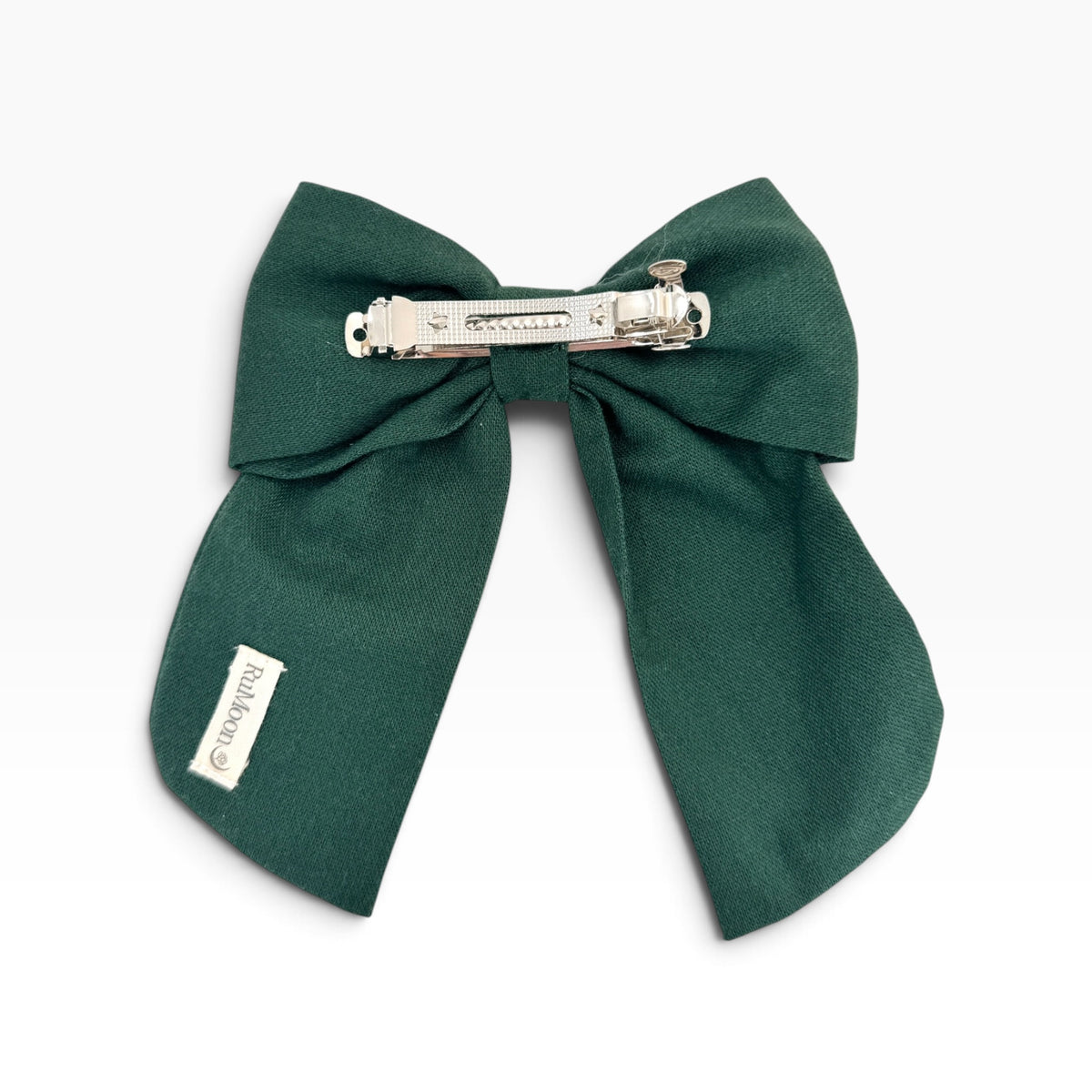 Forest Bloom Green Embroidered Hair Barrette