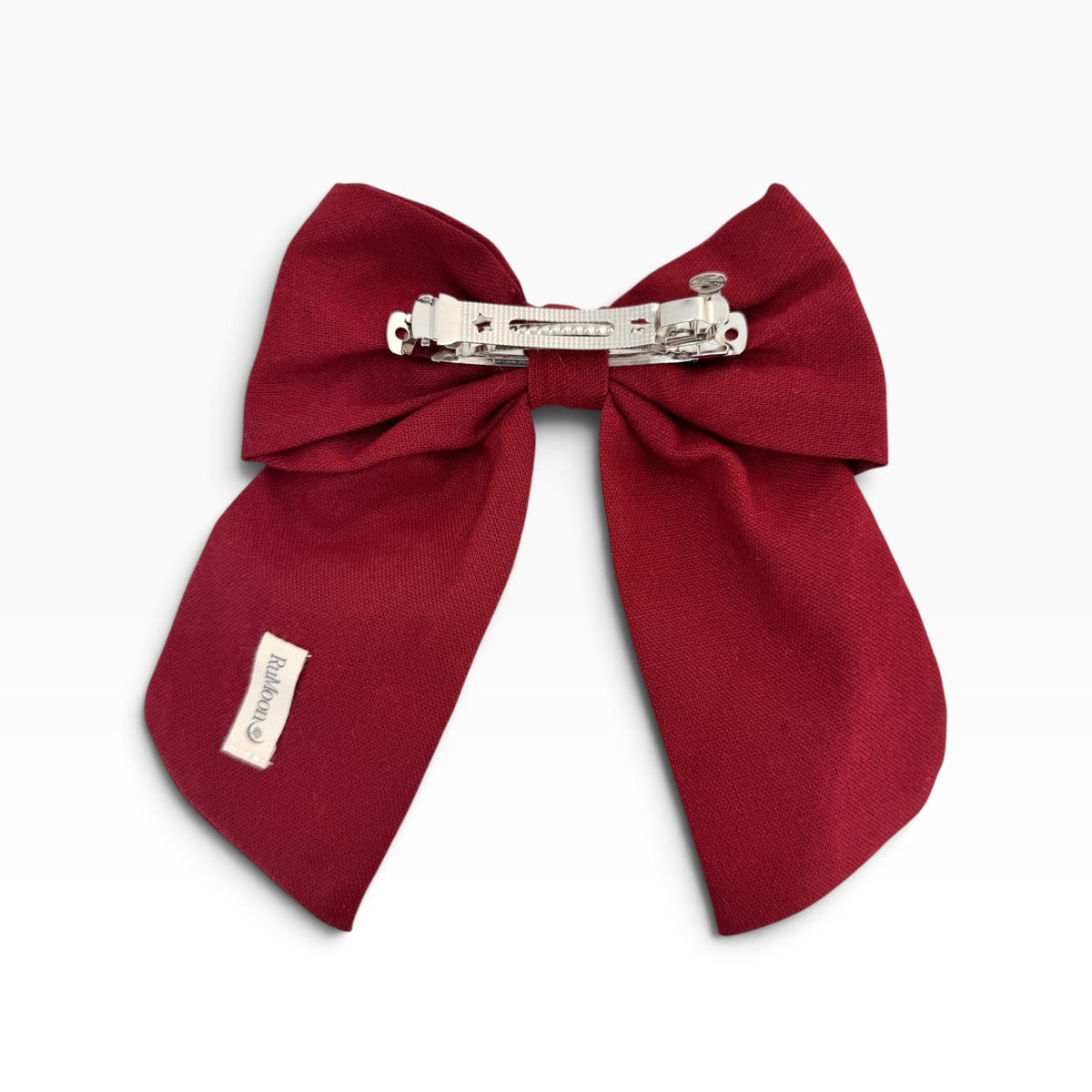 Red Bloom Embroidered Hair Barrette