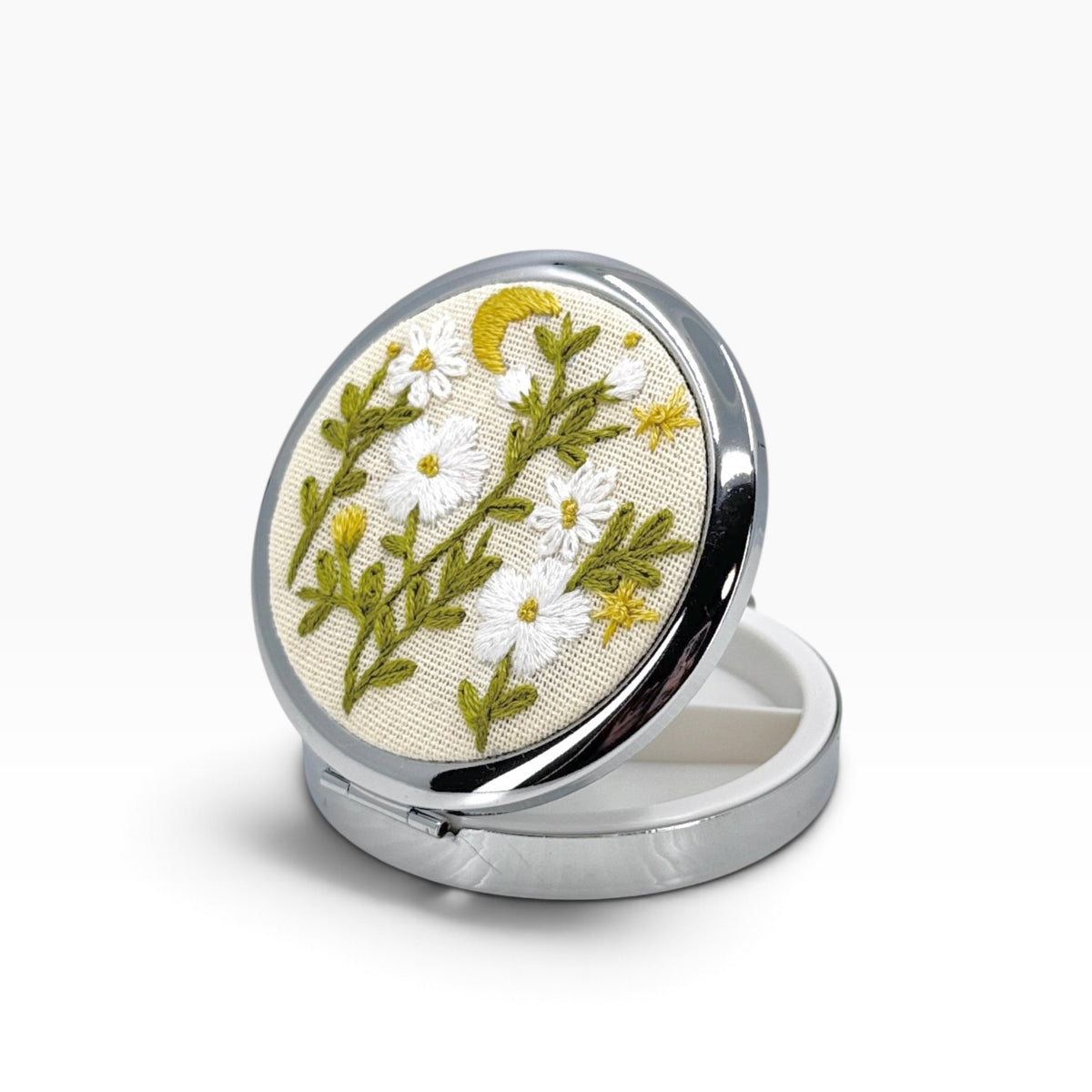 Moonlit Meadow Cream Compact Case Container