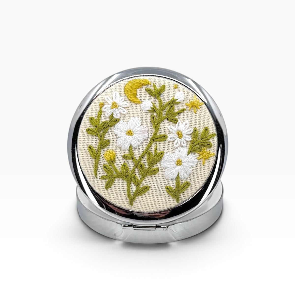 Moonlit Meadow Cream Compact Case Container