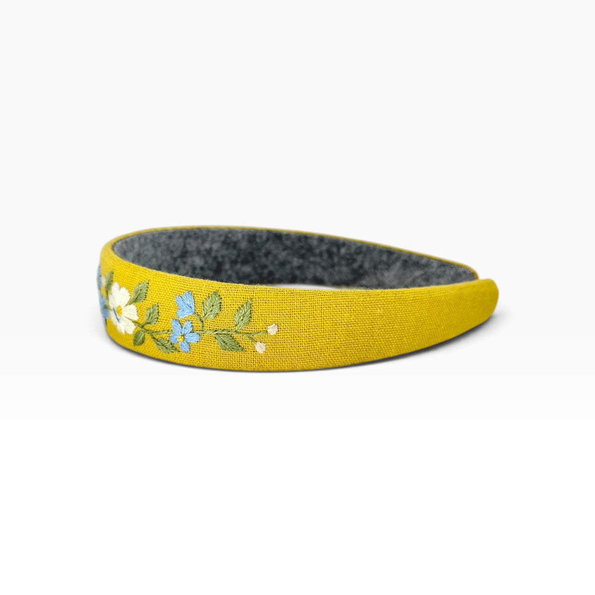 Golden Daisy Yellow Hand Embroidered Headband
