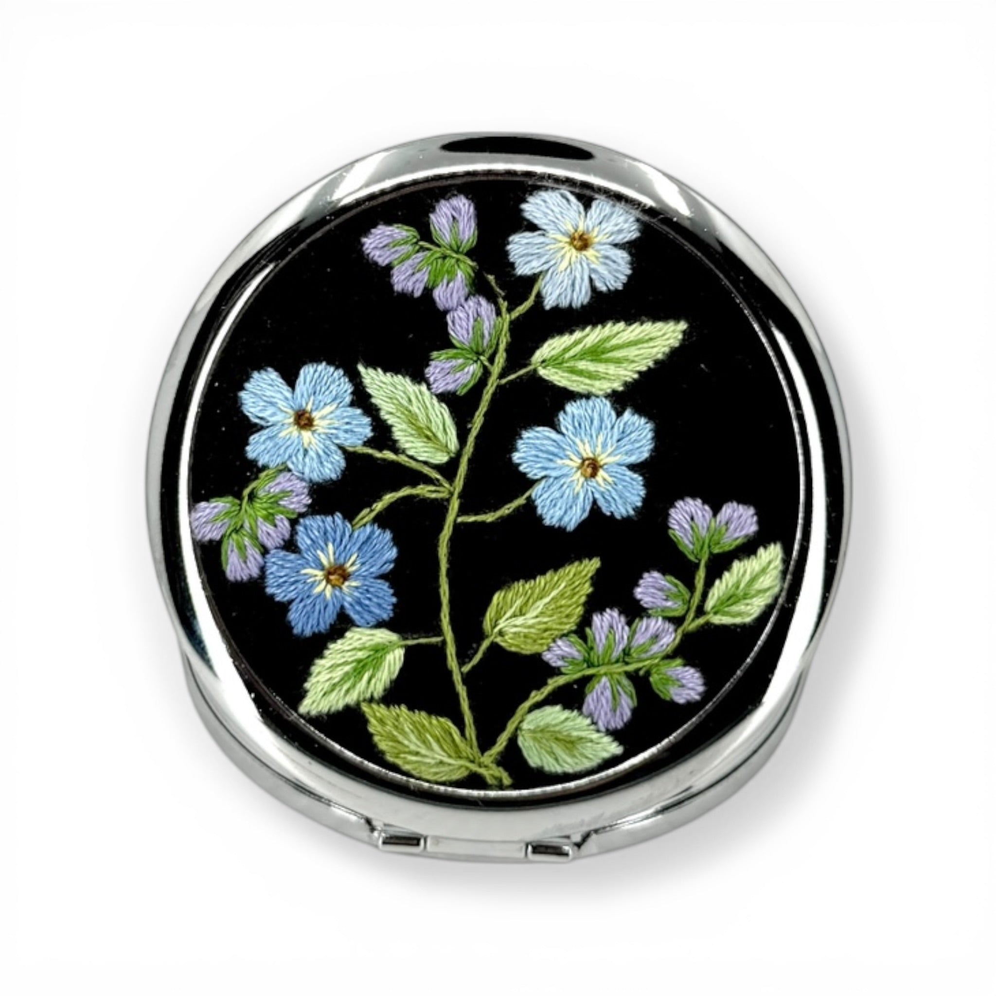 Forget Me Not Compact Pocket Mirror
