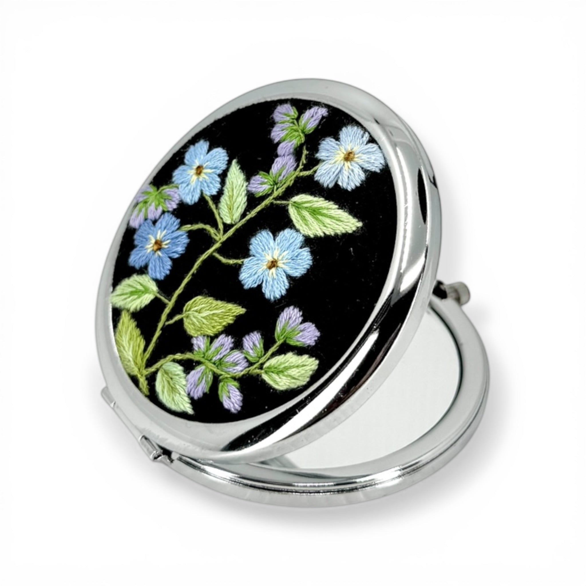 Forget Me Not Compact Pocket Mirror