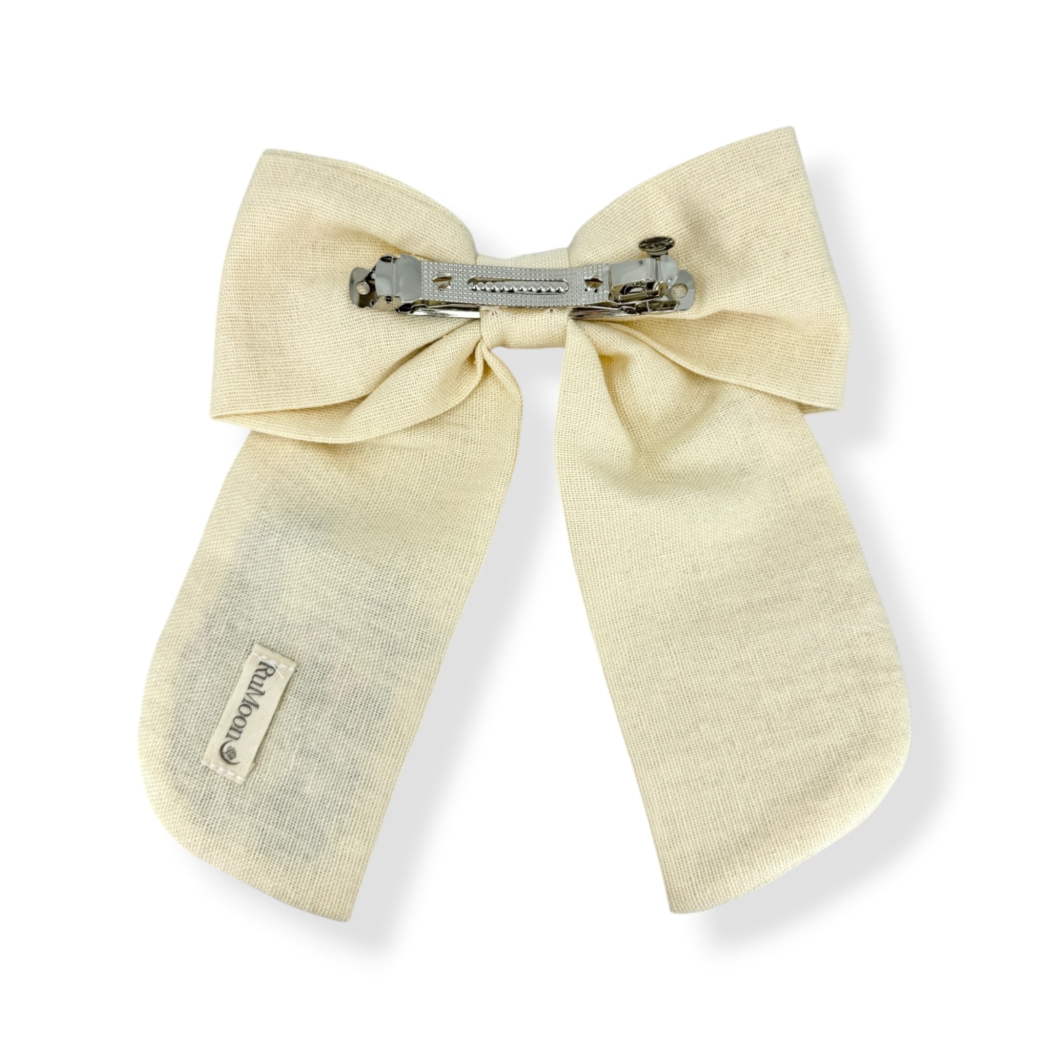 Beige Garden Bloom Embroidered Hair Barrette