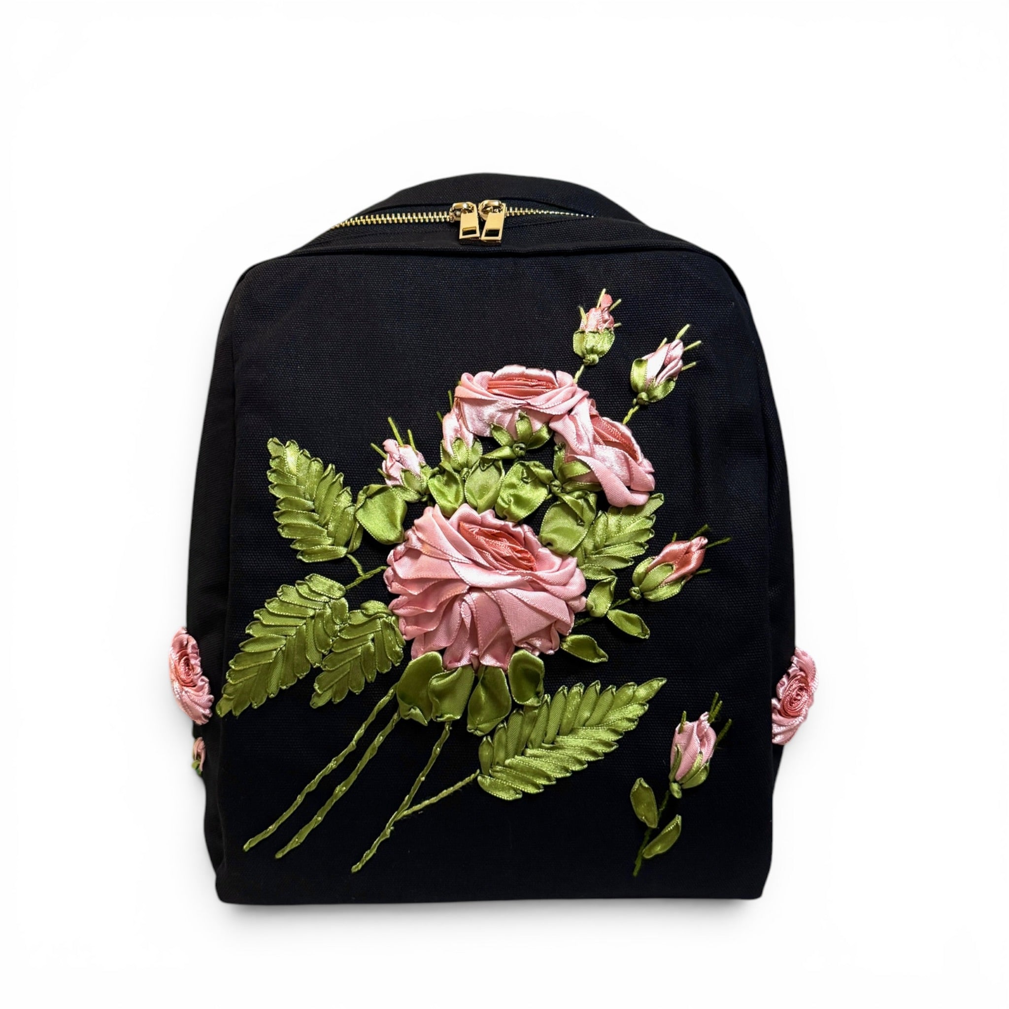 The Roses Ribbon Embroidery Backpack