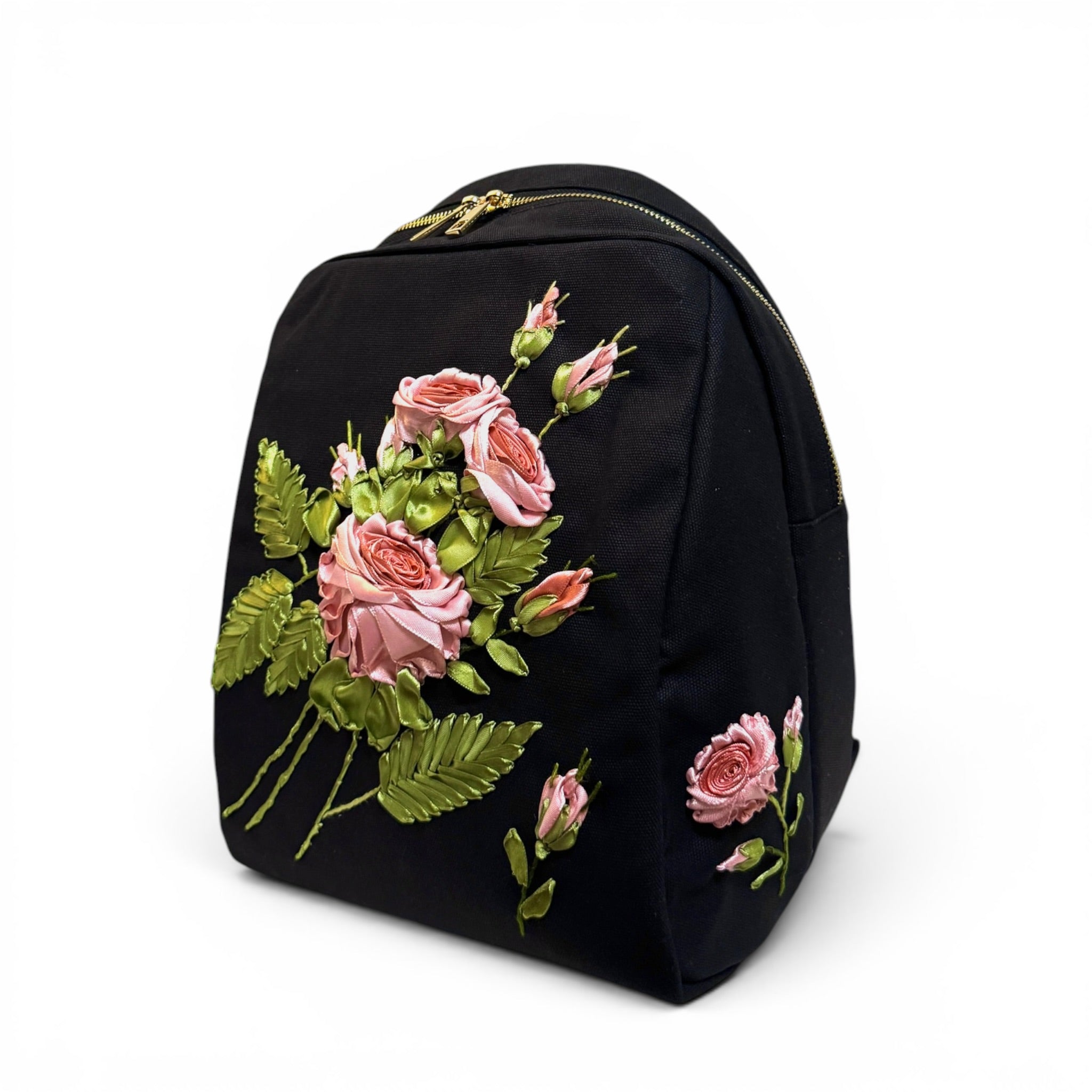 The Roses Ribbon Embroidery Backpack