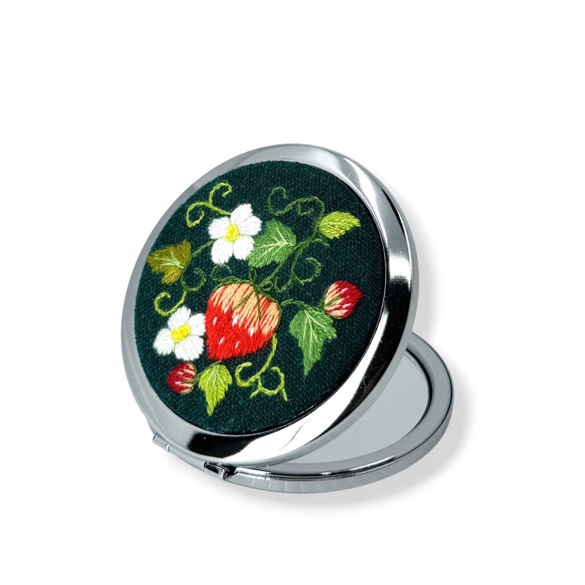 Strawberry Compact Pocket Mirror