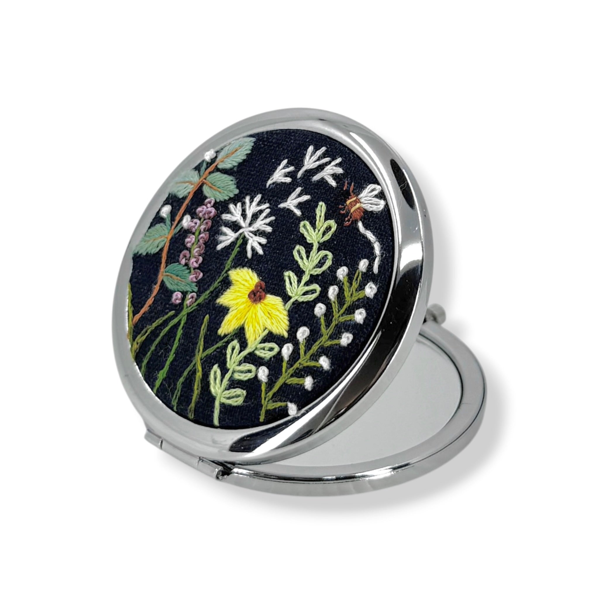 Daisy Navy Compact Pocket Mirror