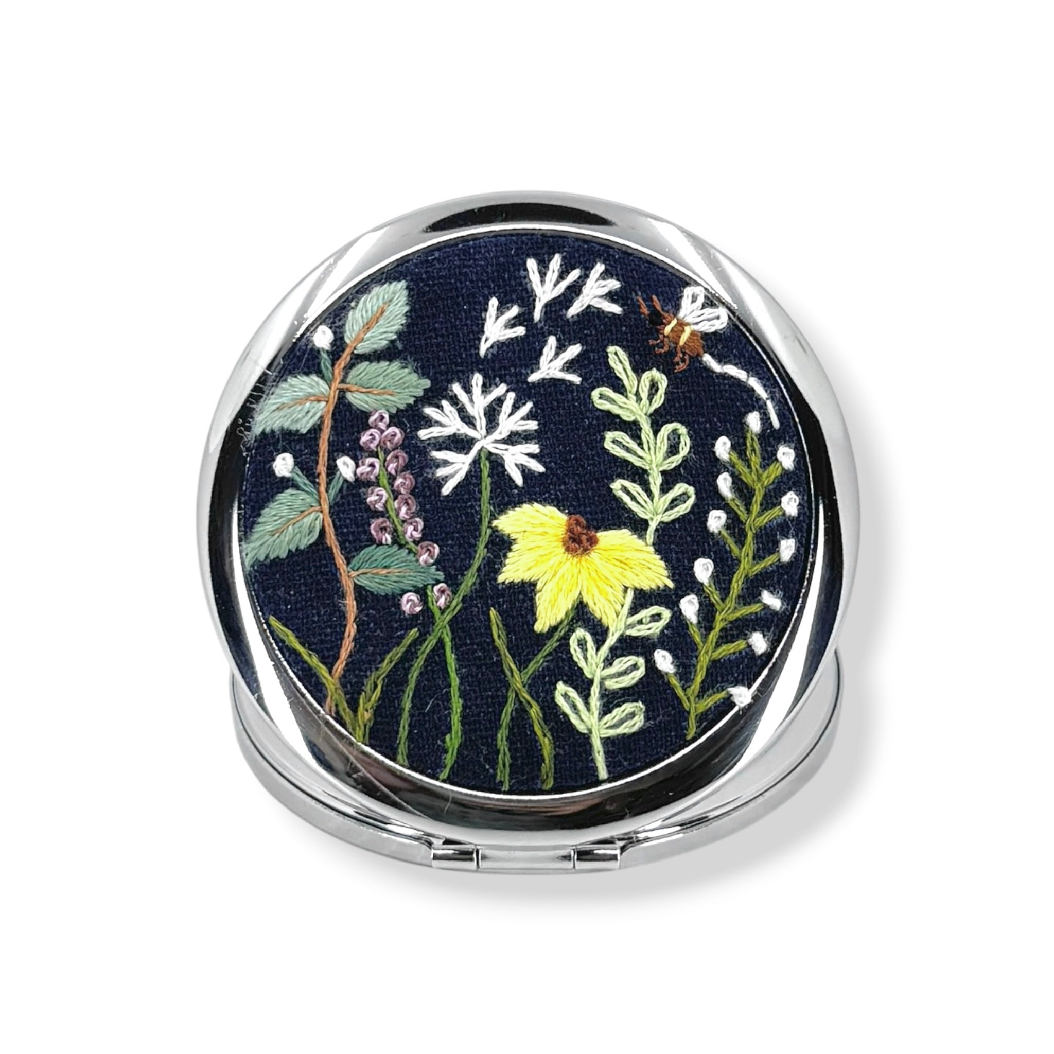Daisy Navy Compact Pocket Mirror