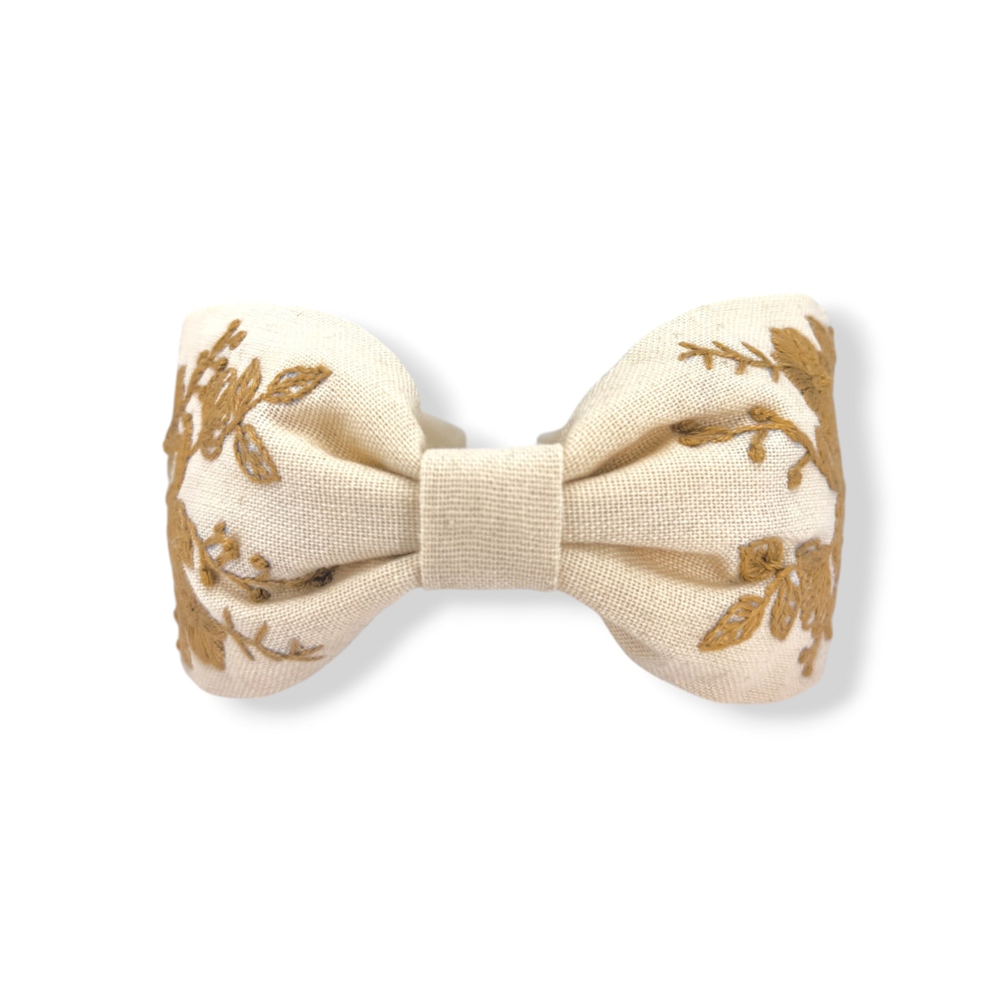 Cream Botanical Embroidered Headband