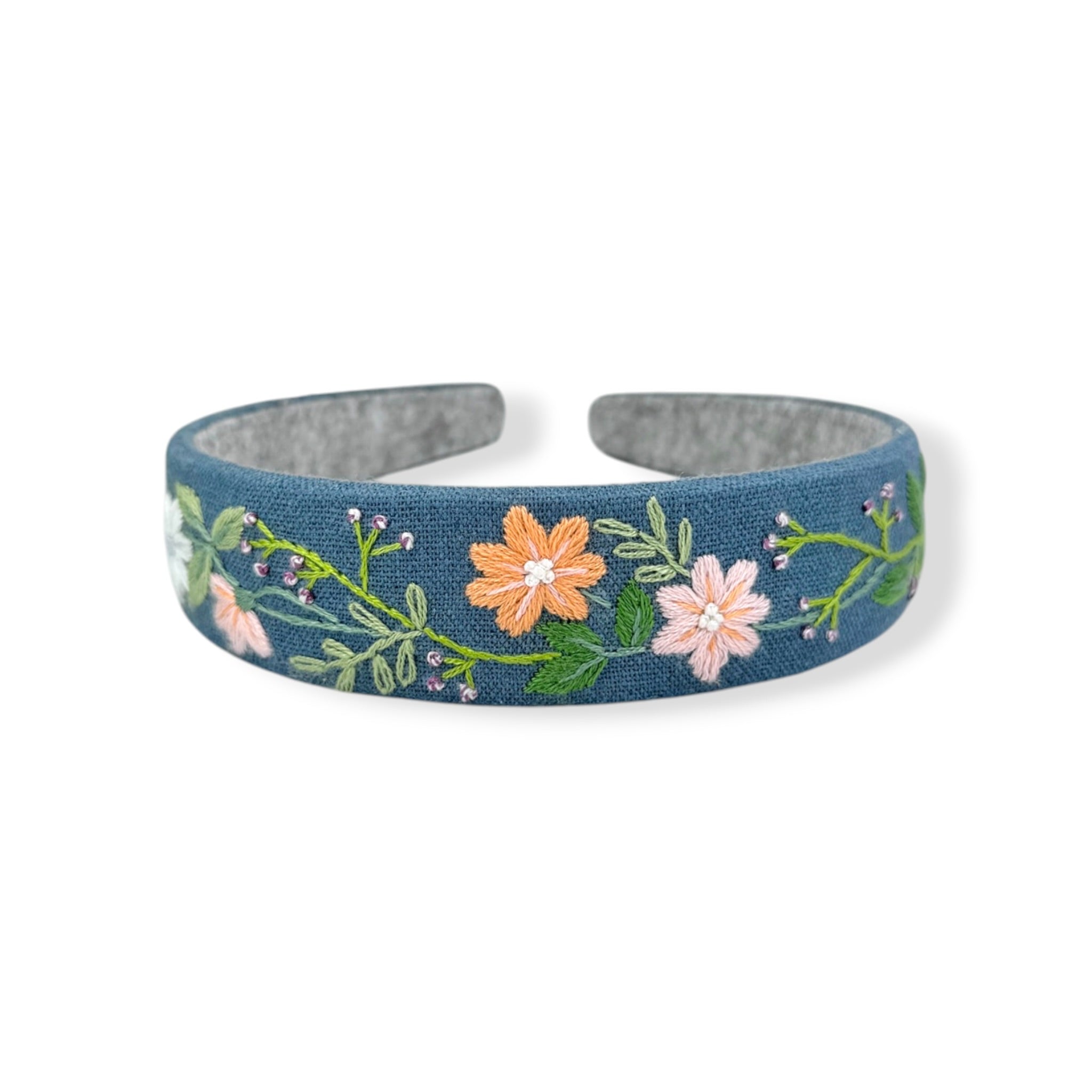 Ocean Sunset Hand Embroidered Headband