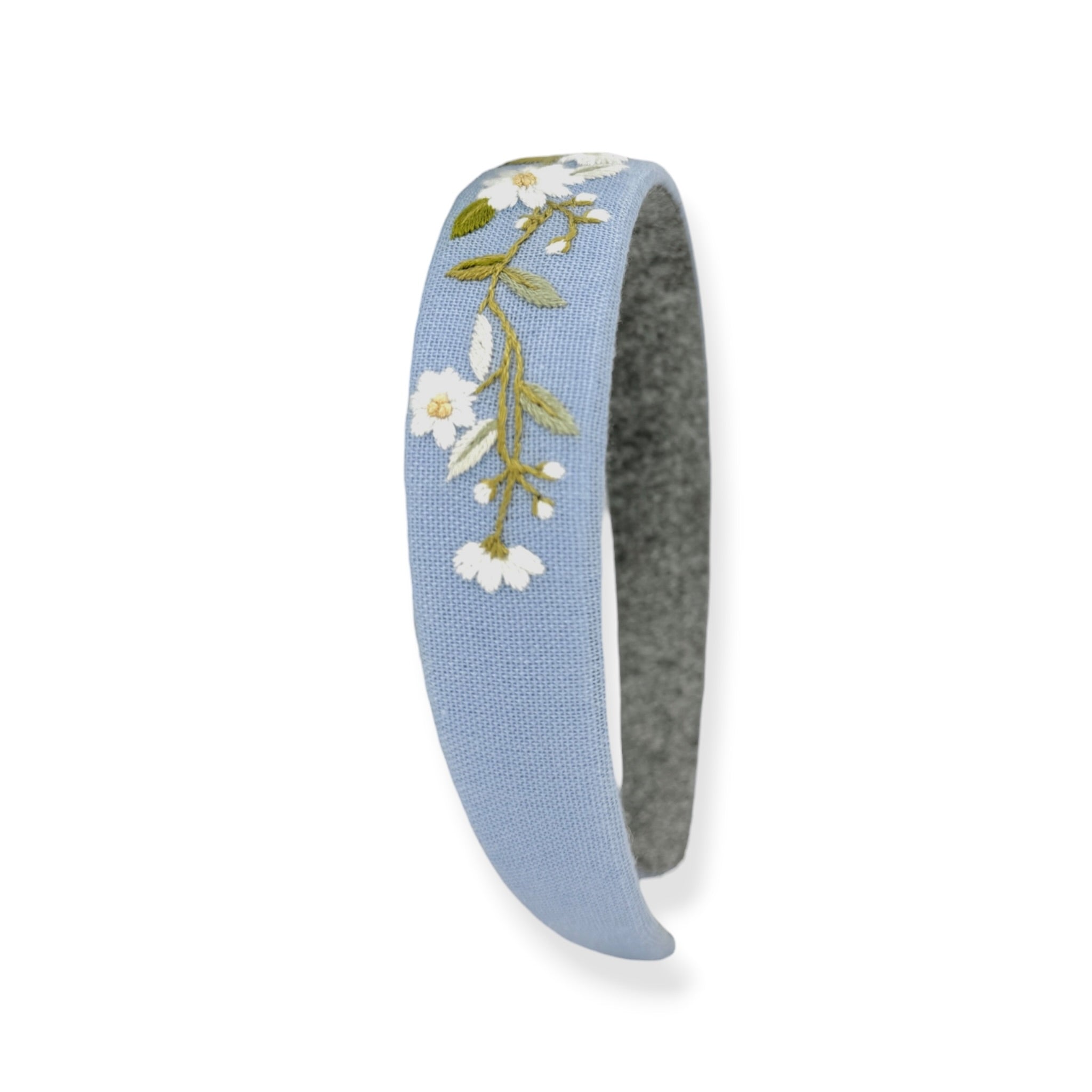 Daisy Dandelion Hand Embroidered Headband