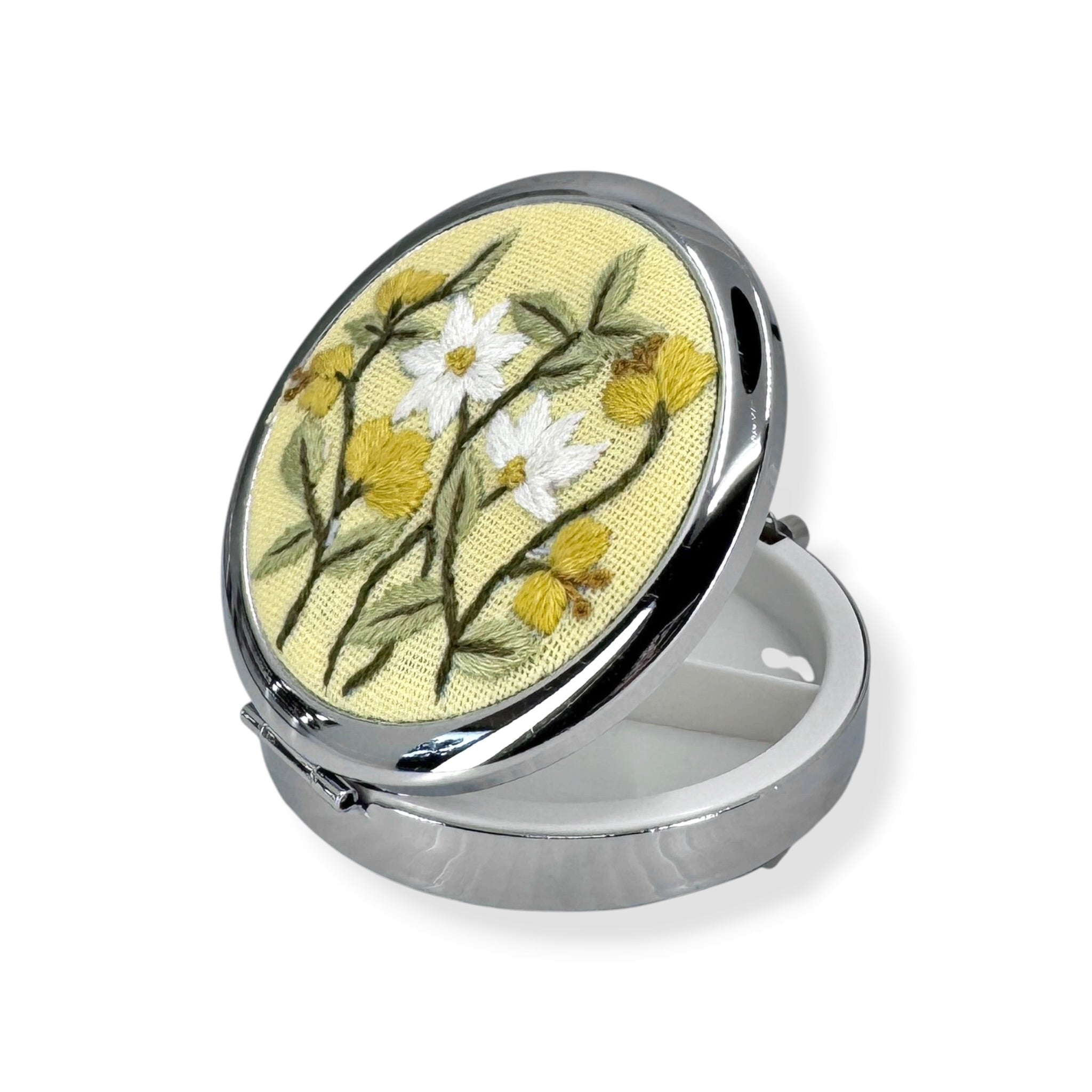 Golden Clover Meadow Yellow Jewelry Container