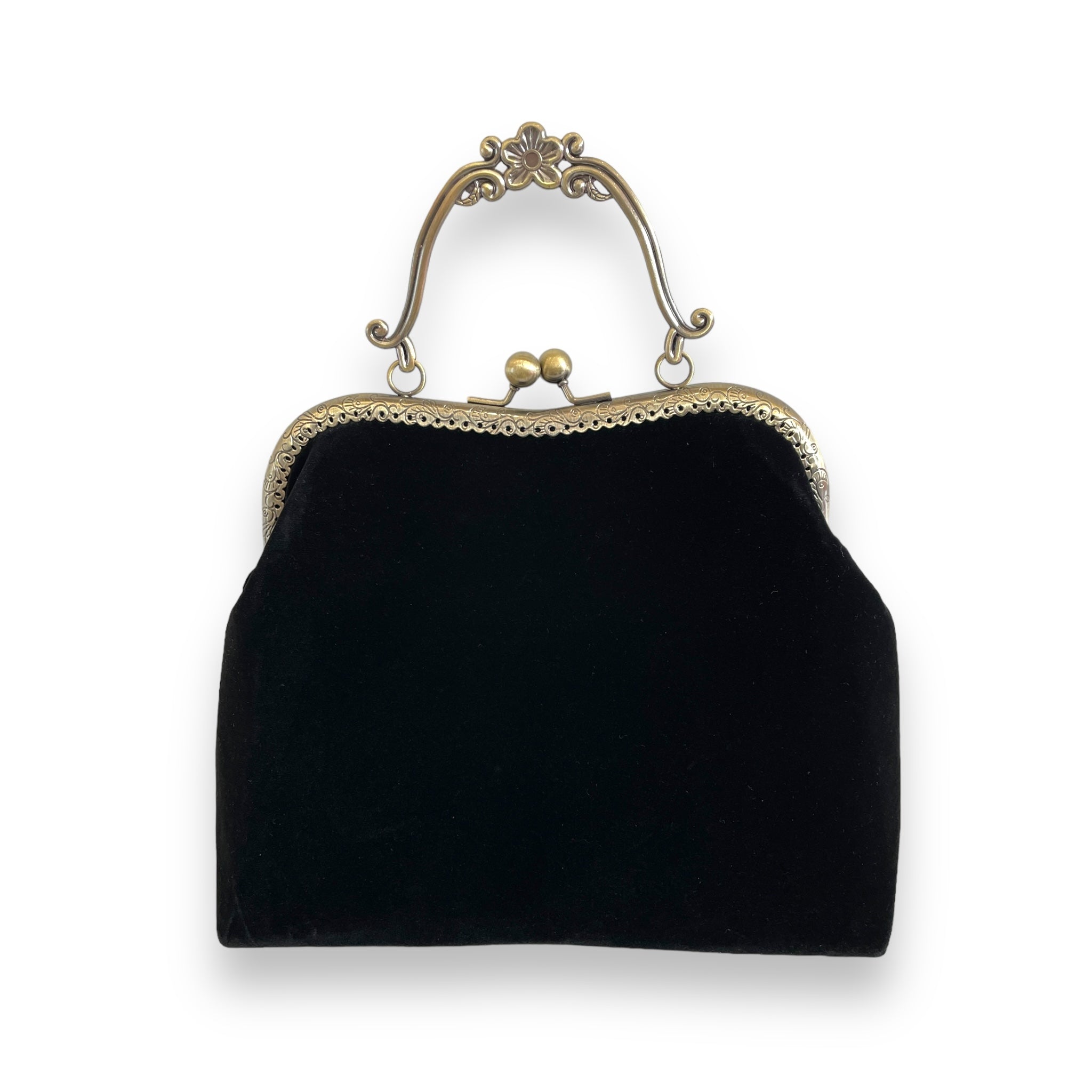 The Rose Velvet Ribbon Embroidery Clutch Velvet Bag