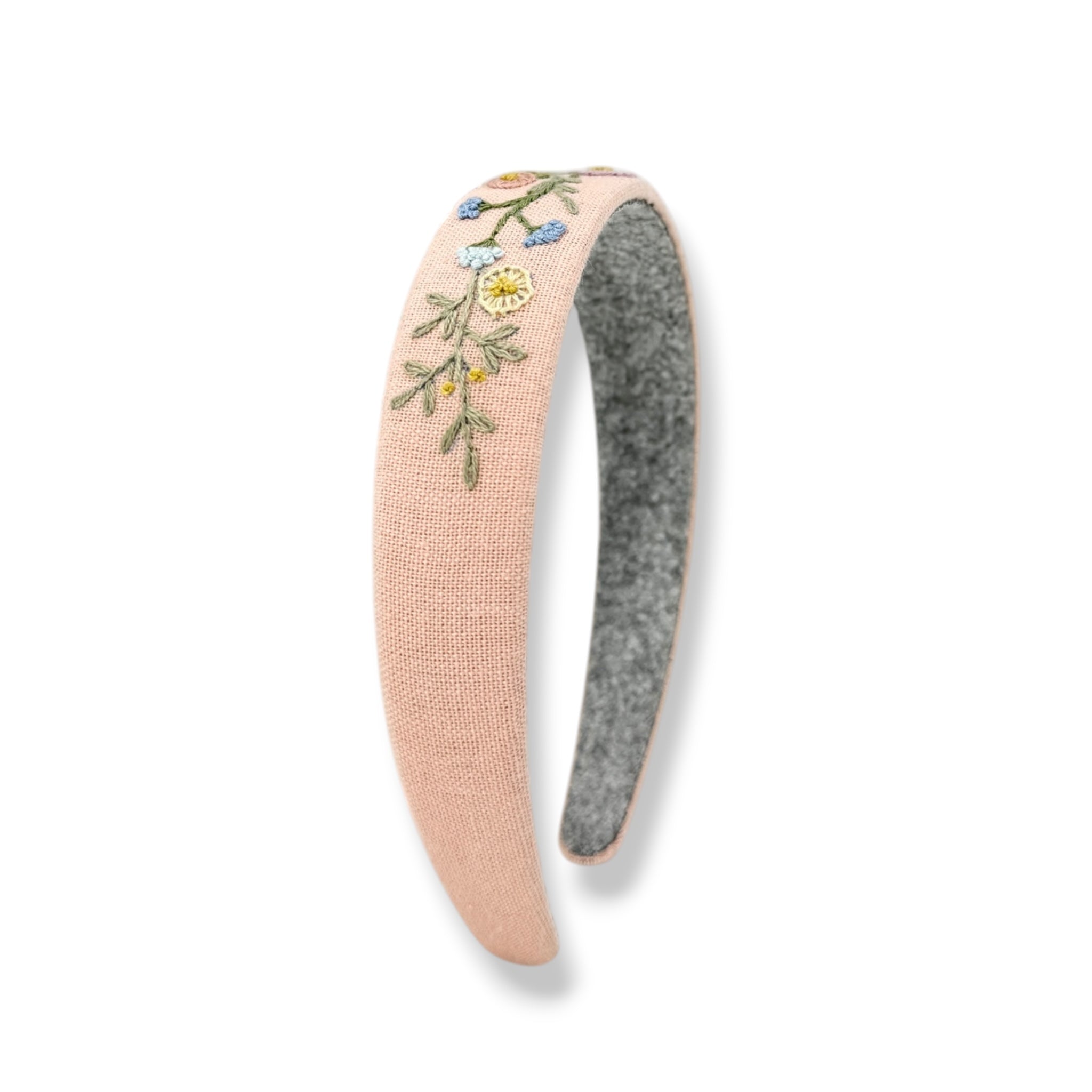 Blush Bloom Hand Embroidered Headband