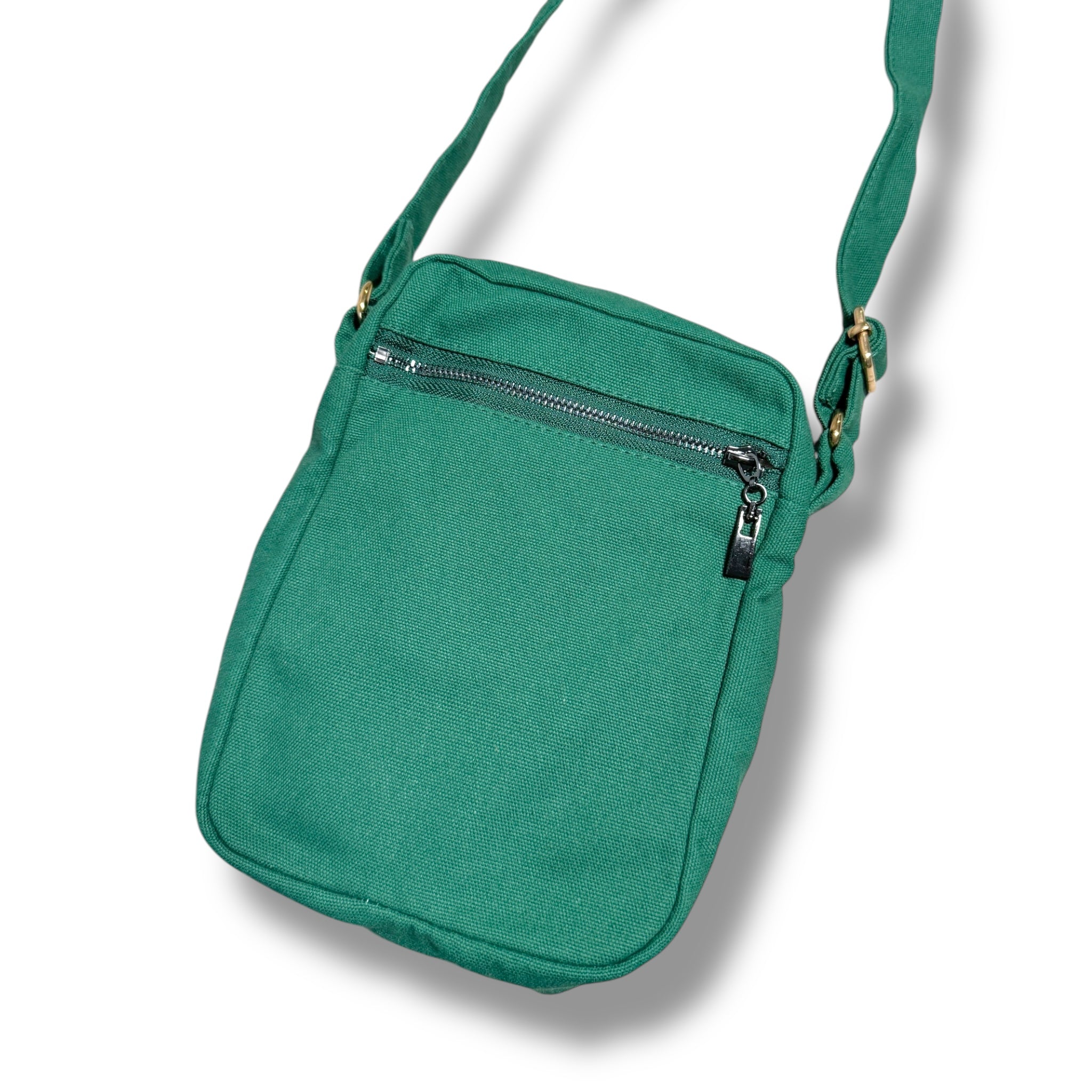 Mushroom Embroidery Crossbody Bag Green