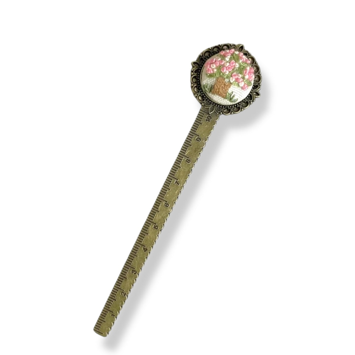 Cherry Blossom Breeze Embroidered Bookmark
