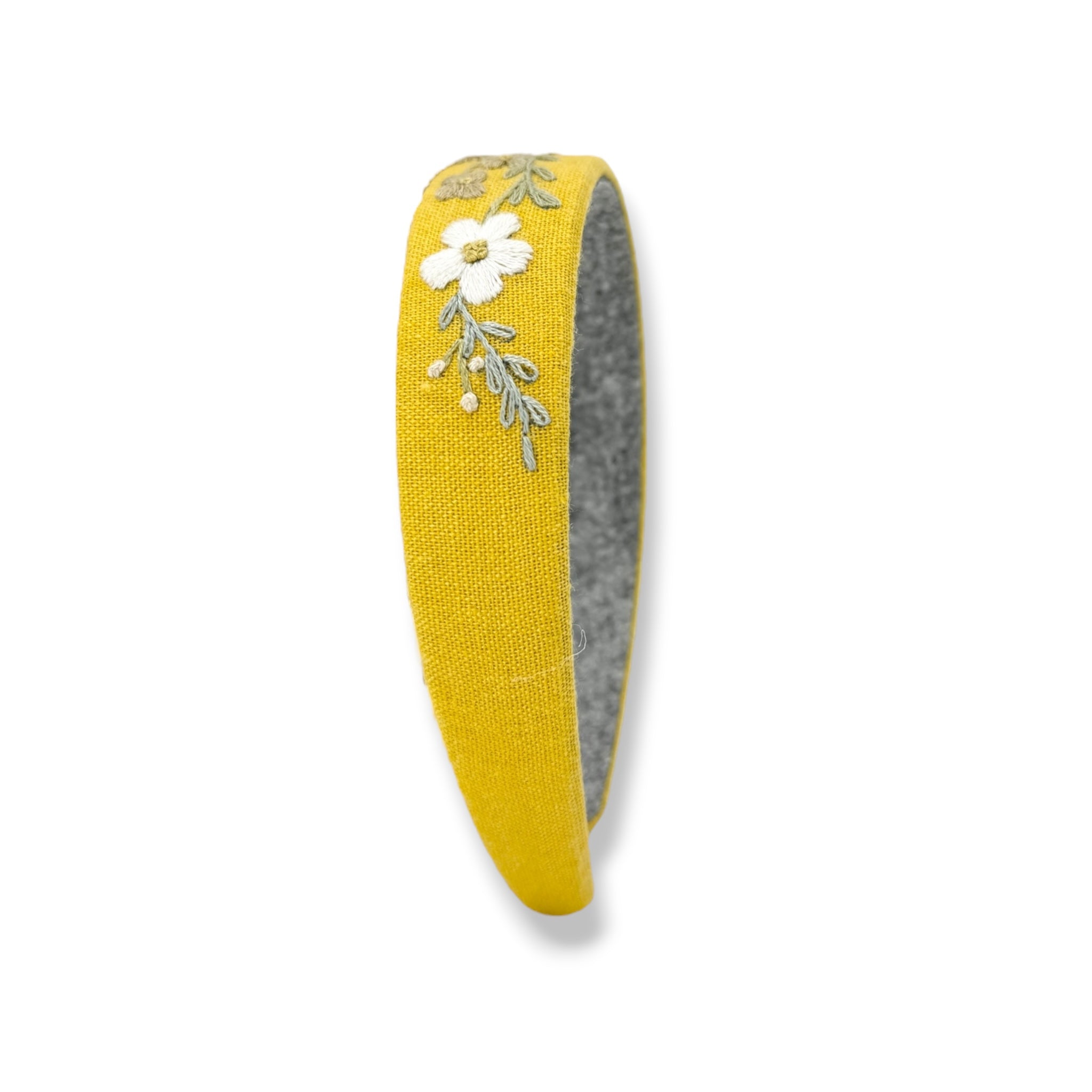 Sunny Daisy Hand Embroidered Headband