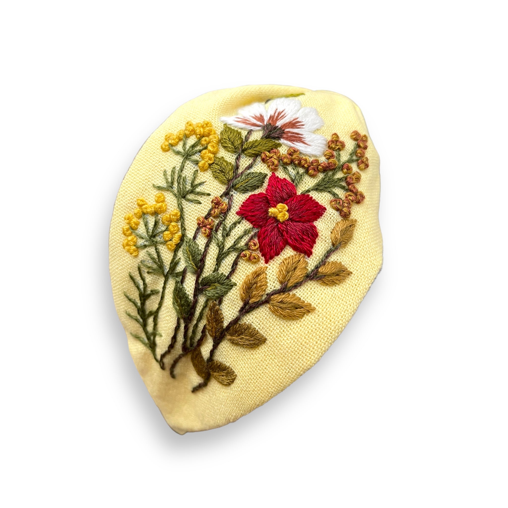 Sunny Blossom Embroidered Headband