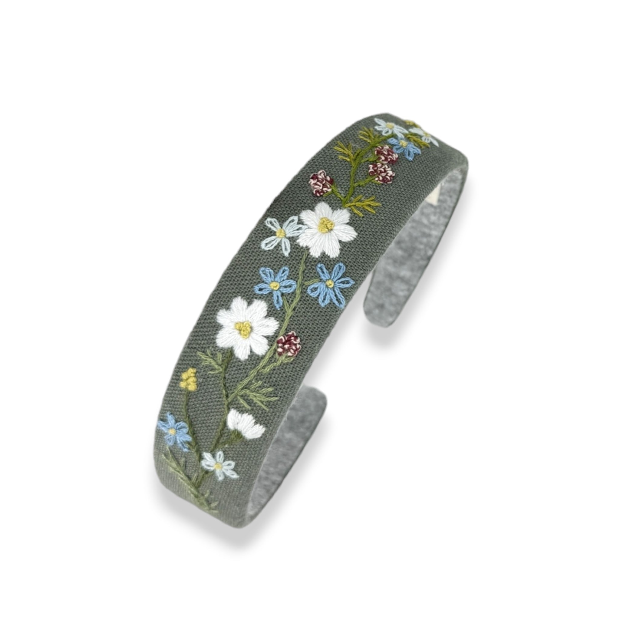 Sage Meadow Hand Embroidered Headband