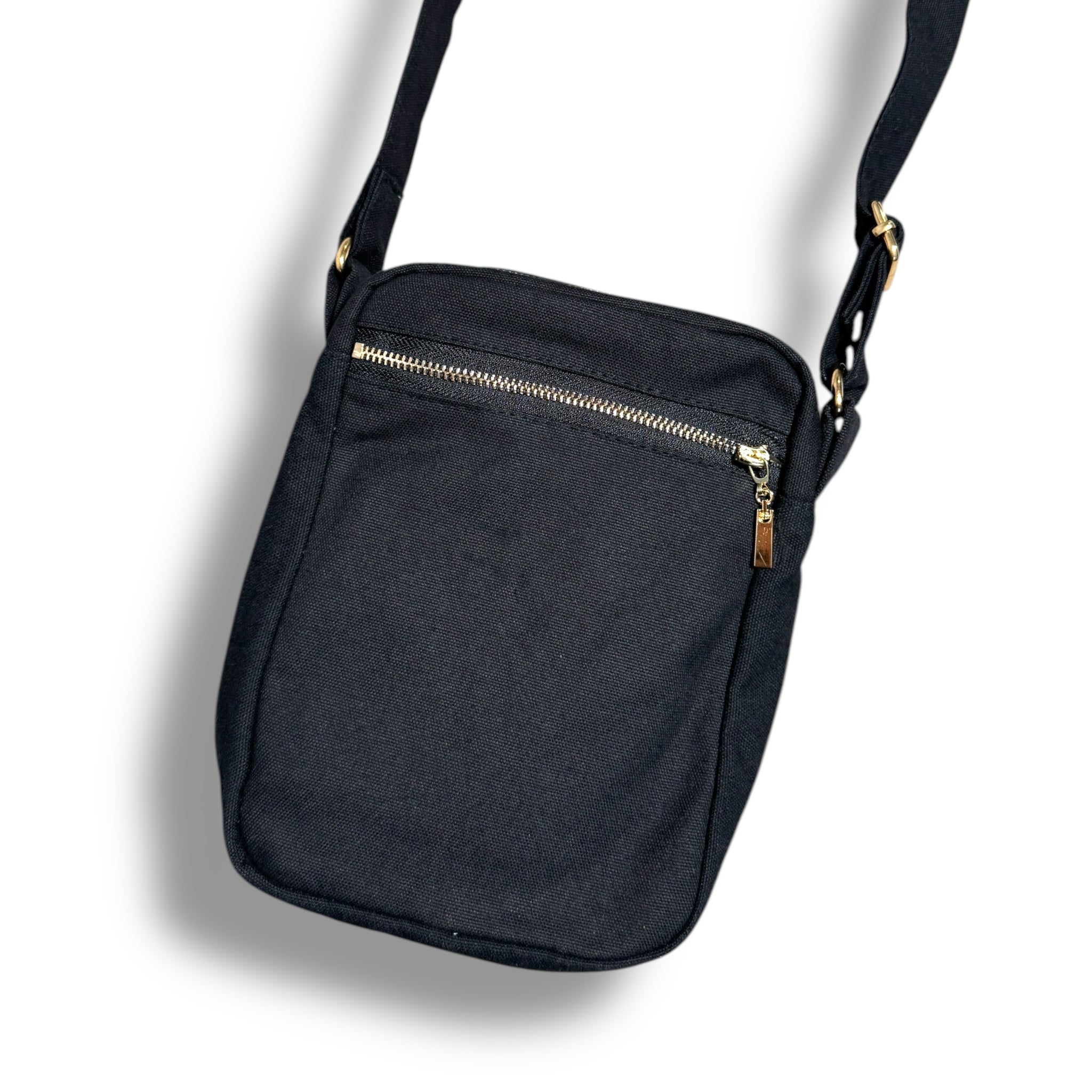 Mushroom Embroidery Crossbody Bag Black