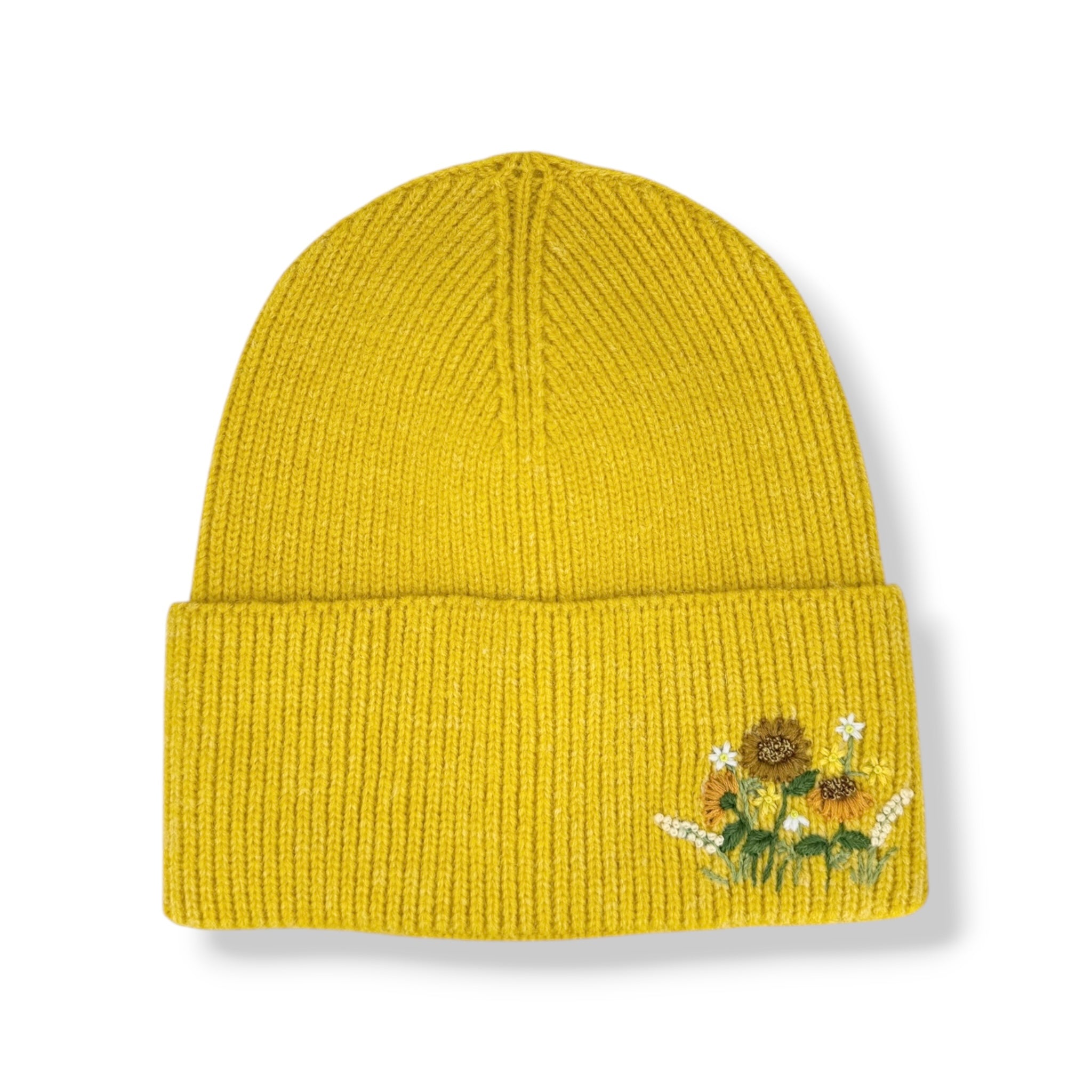 Daisy Yellow Beanie