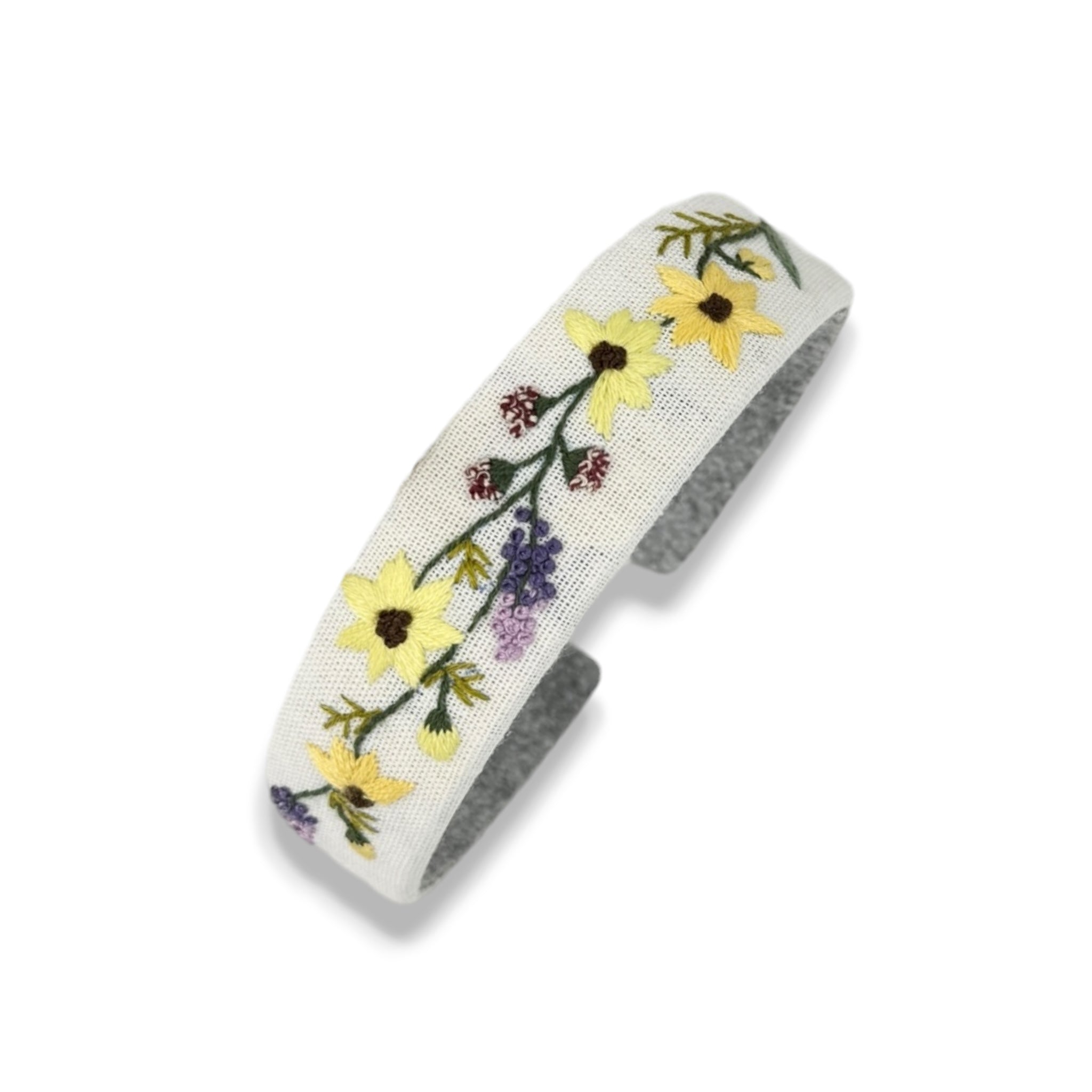 Golden Daisy and Lavender Headband