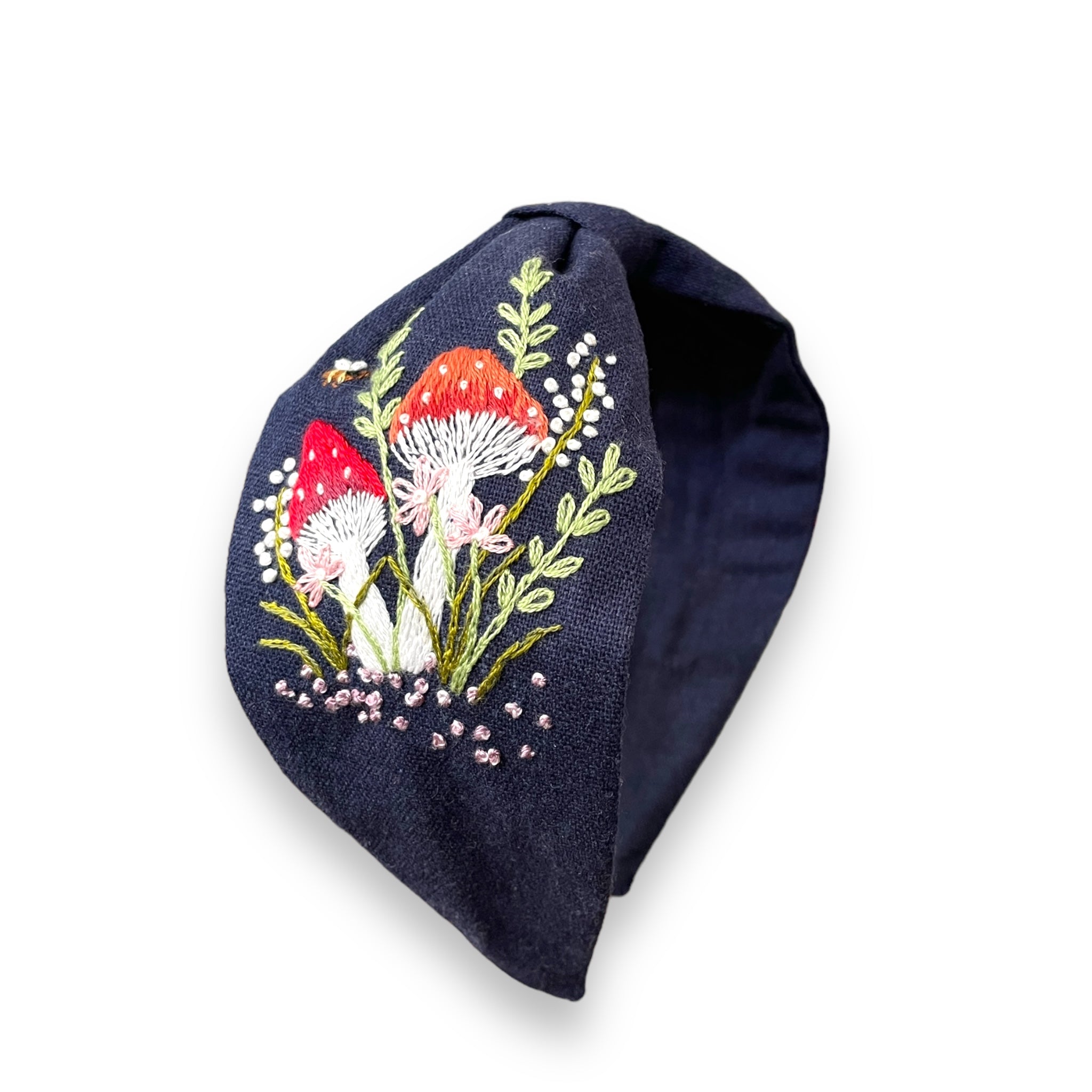 Mushroom Hand Embroidery Headband