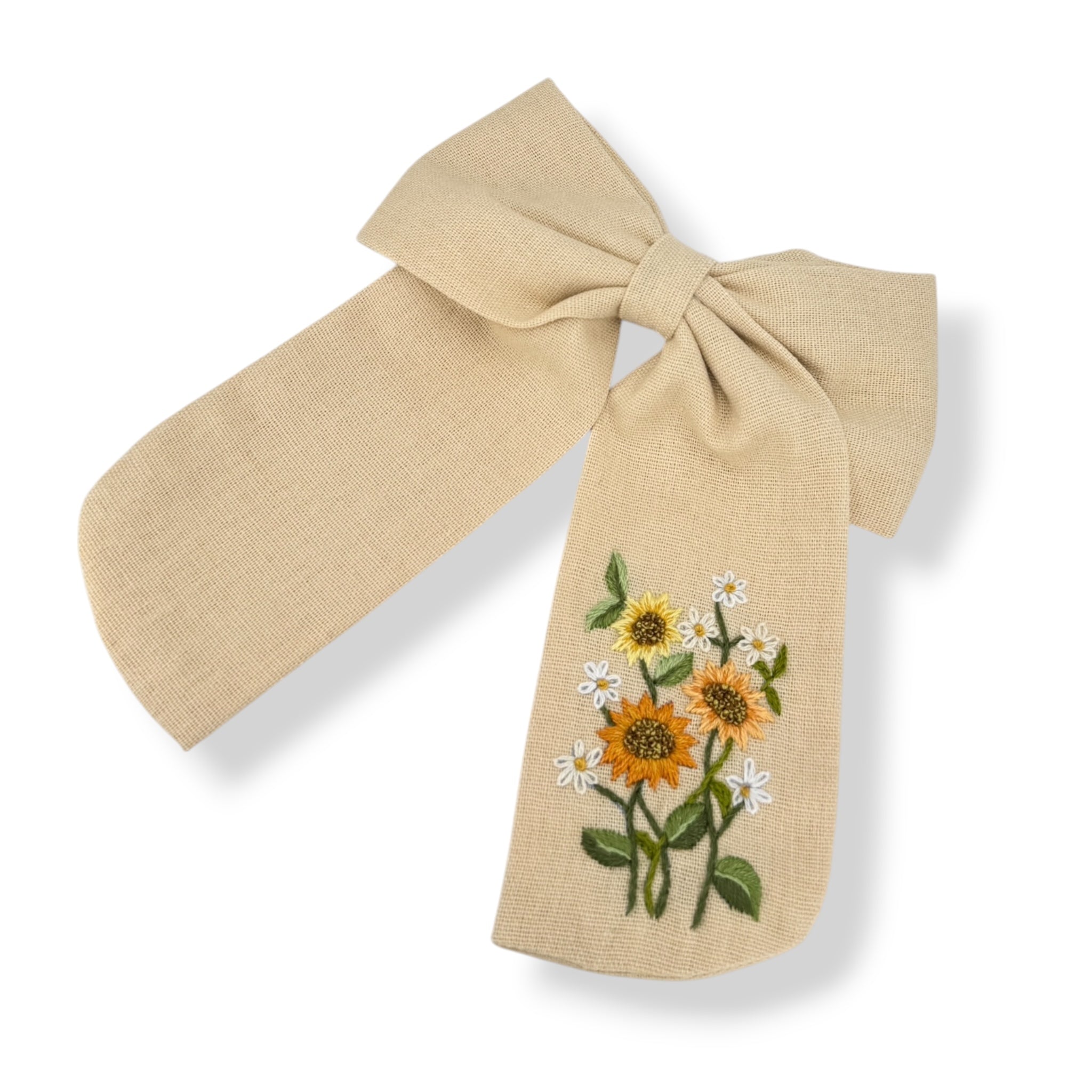 Sunflower Blossom Beige Hairbow