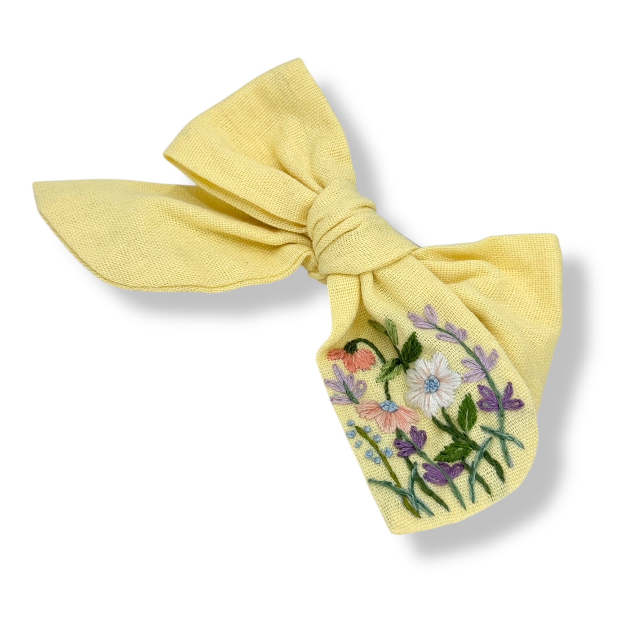 Honey Veil Embroidered Hairbow