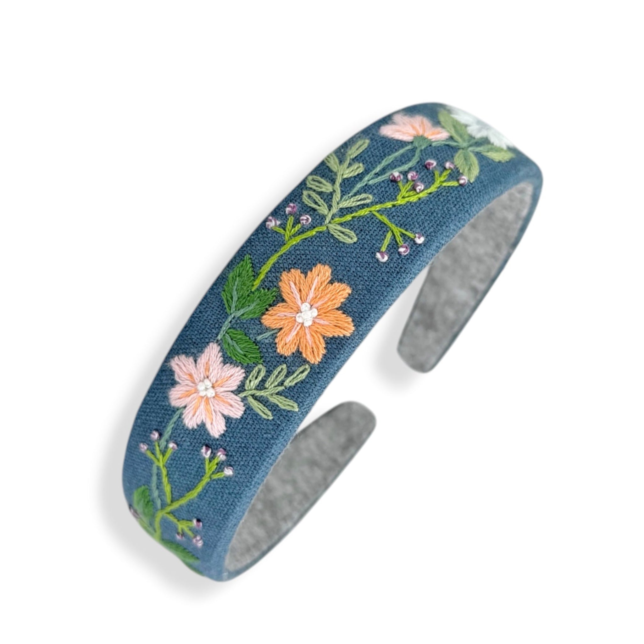 Ocean Sunset Hand Embroidered Headband