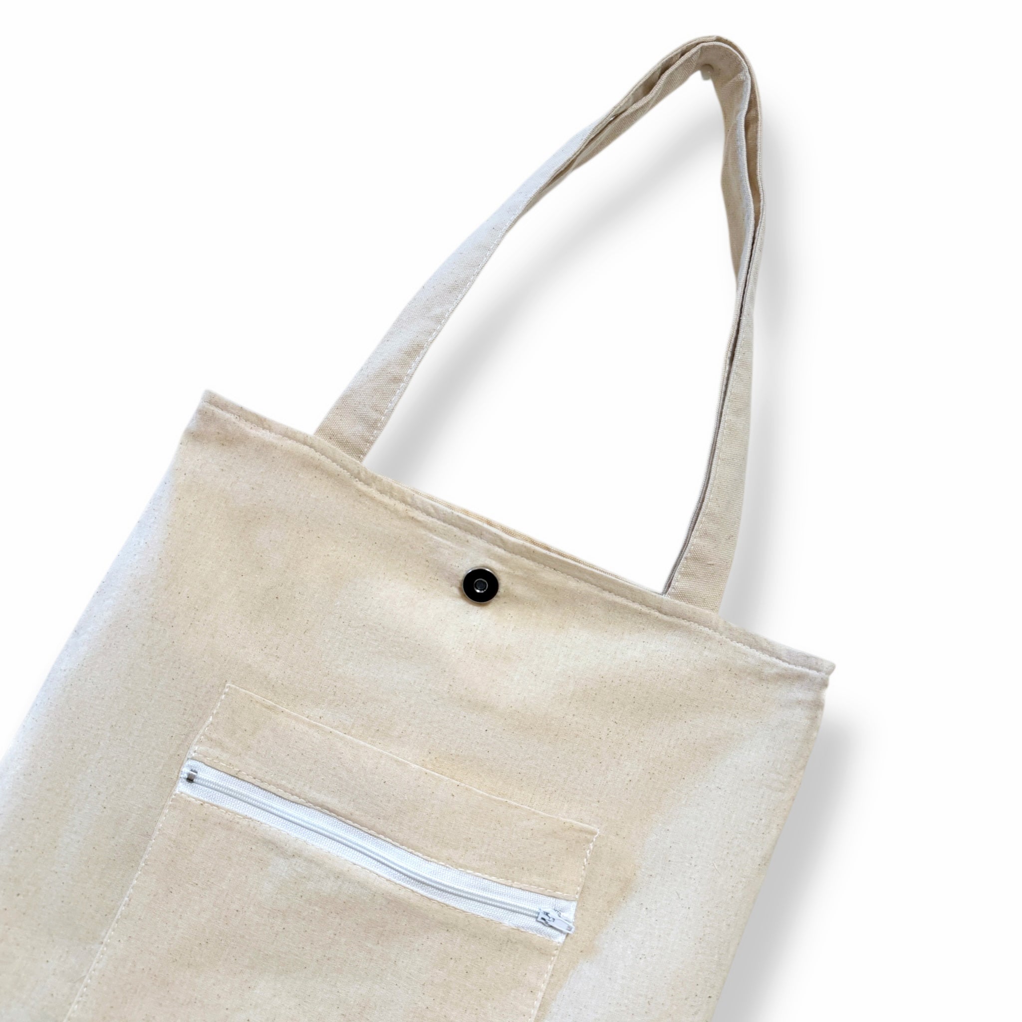 Fall Embroidery Tote Bag Black