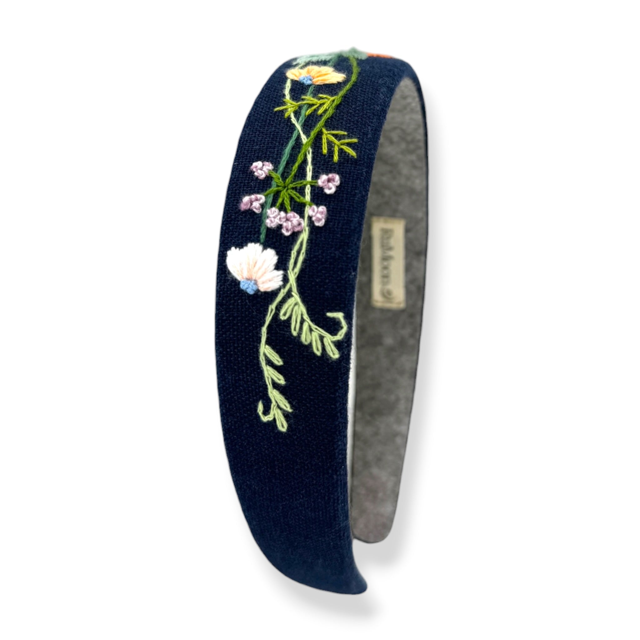 Golden Daisy Meadow Embroidered Headband