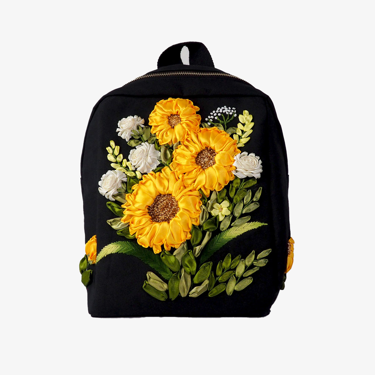 Handmade Guatemalan Canvas Embroidered Sunflower Backpack Sunflowers from Guatemala backbag New | Mercari main image 2