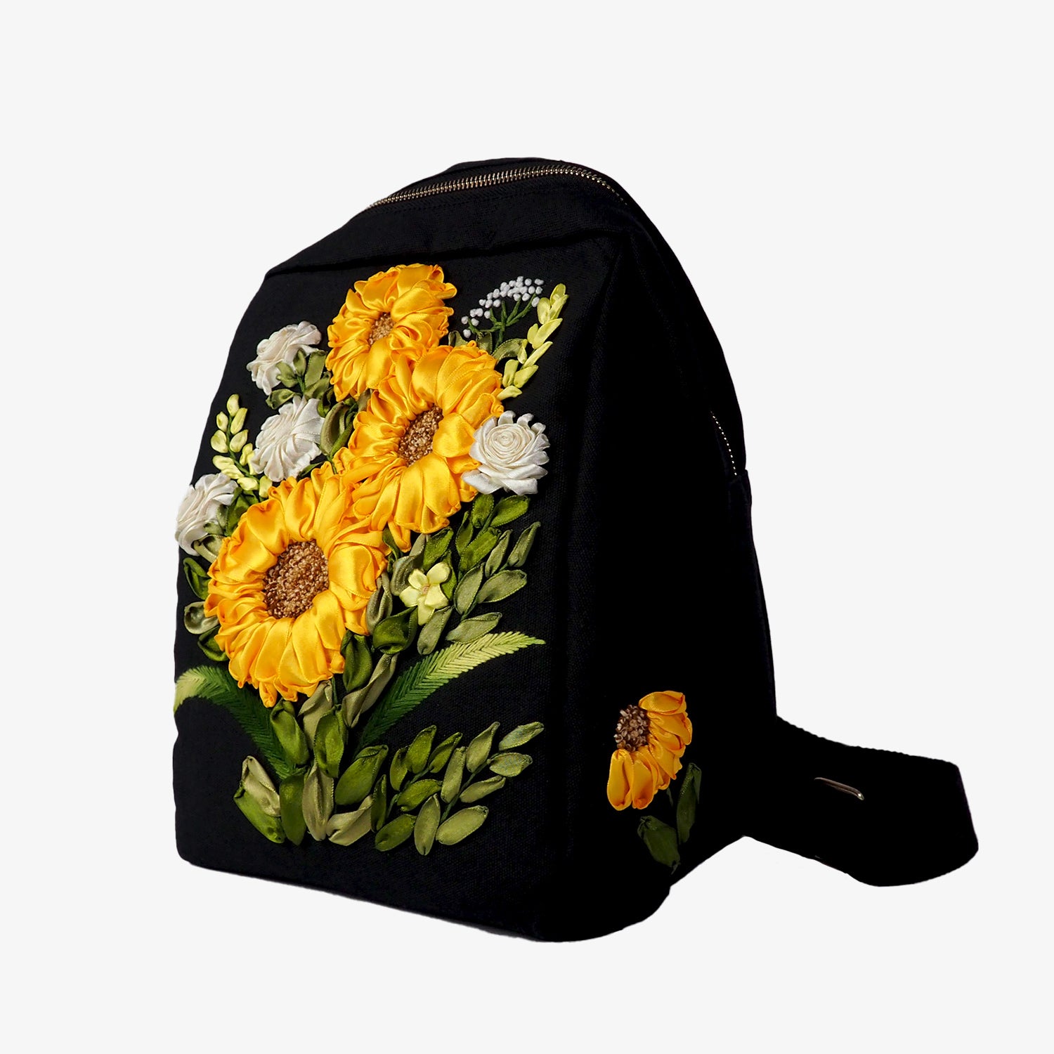 Sunflower Embroidery Backpack