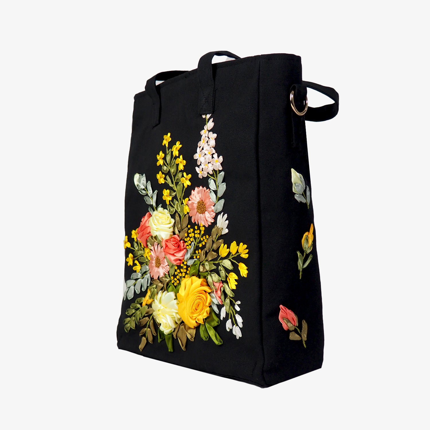 Floral Convertible Tote Bag