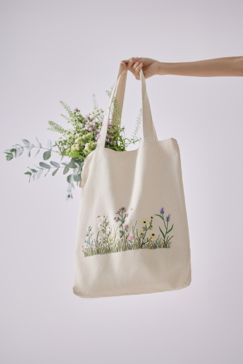 Botanical Garden Embroidery Tote Bag