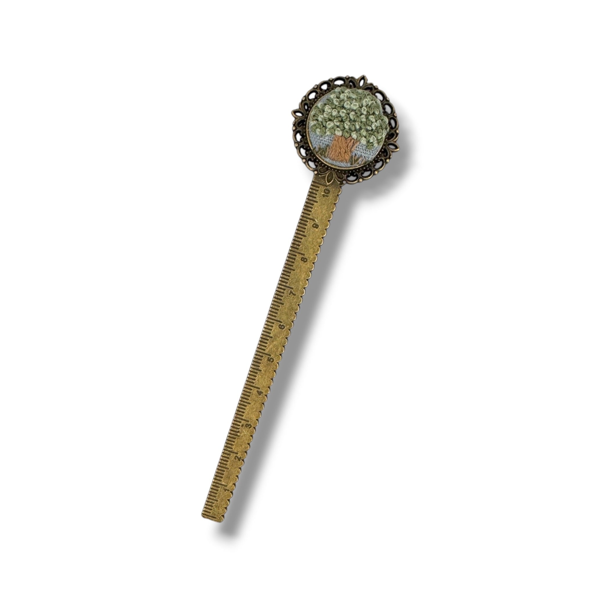 Little Tree Hand Embroidered Bookmark