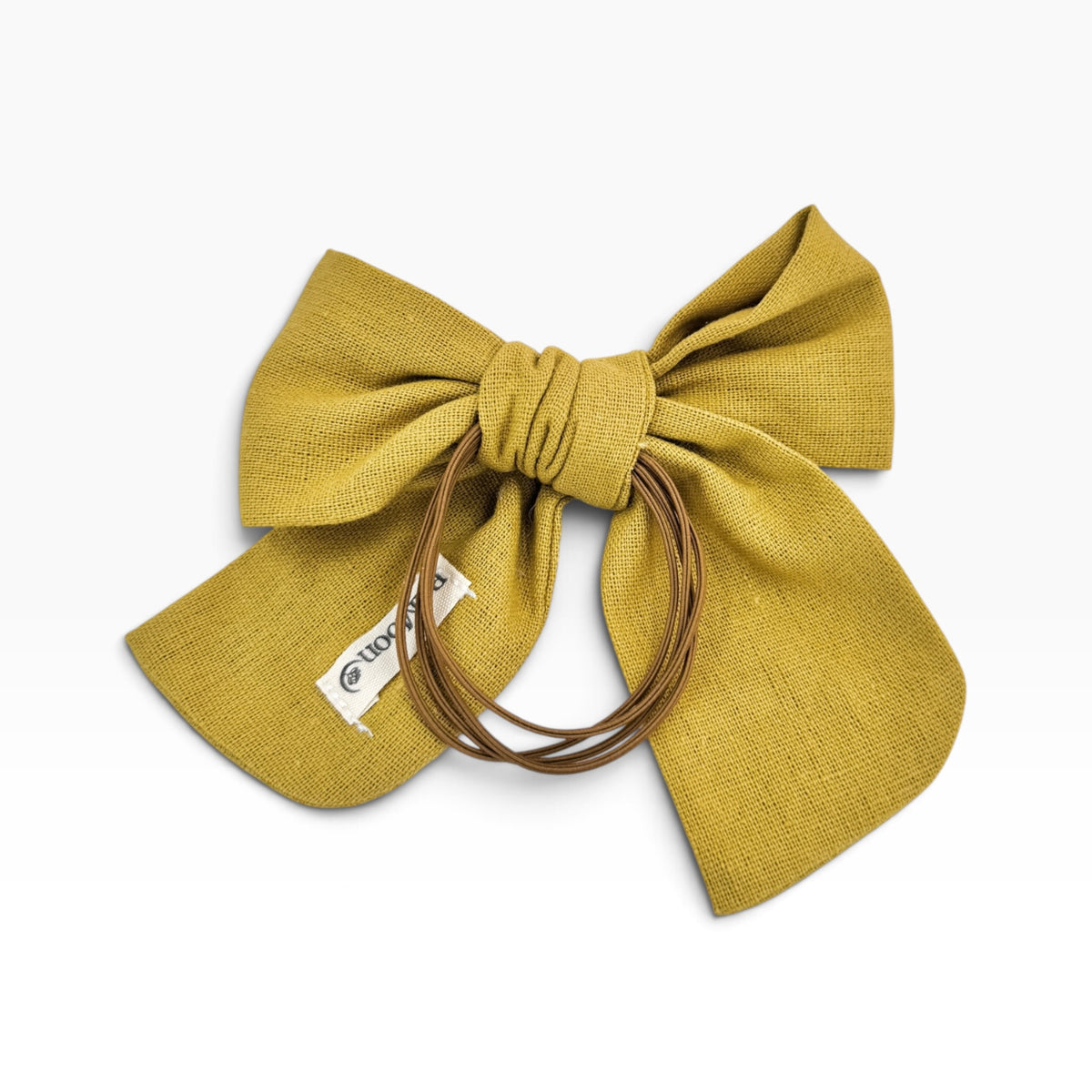 Golden Daisy Yellow Embroidered Hair Bow