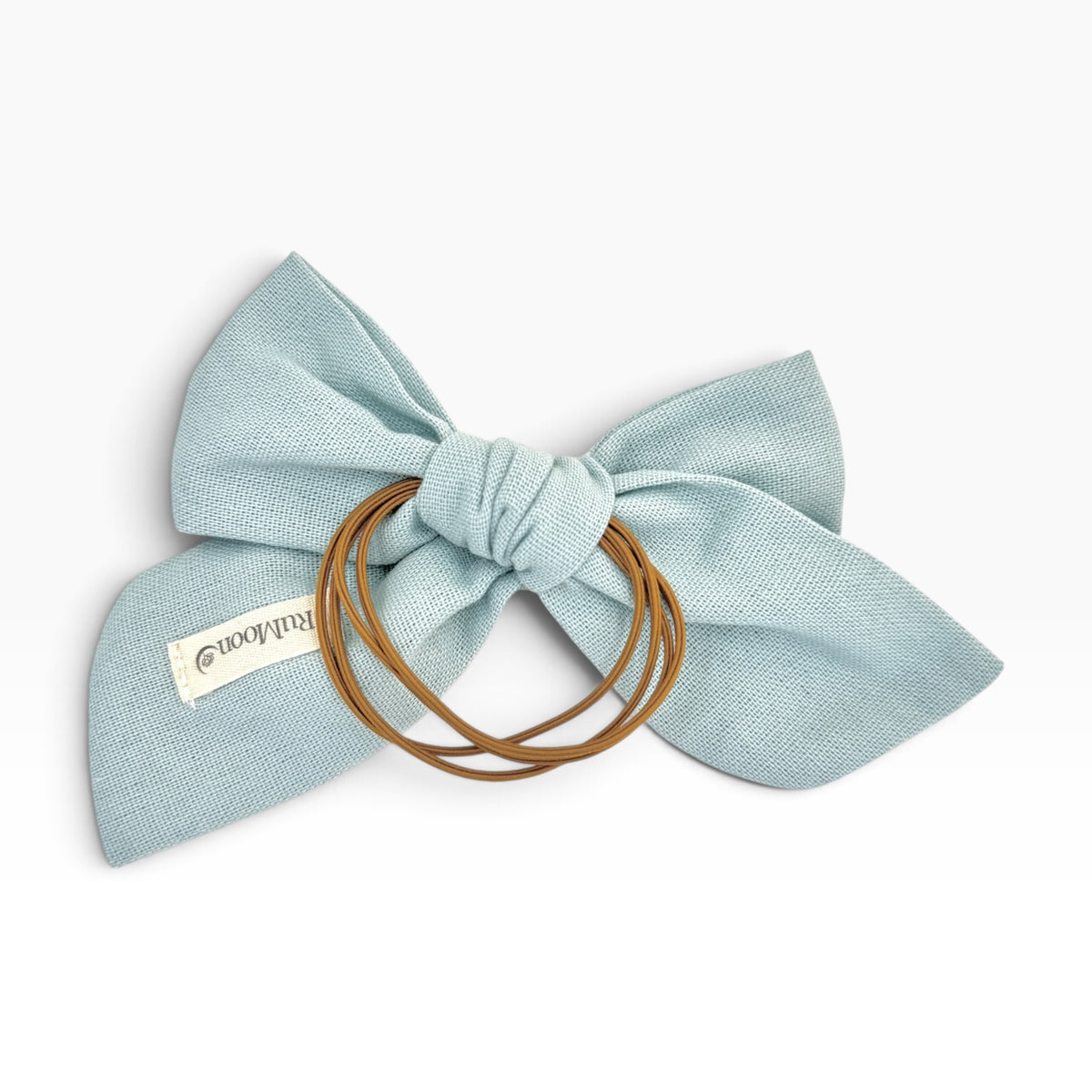 Lily Tulip Pastel Blue Embroidered Hair Bow