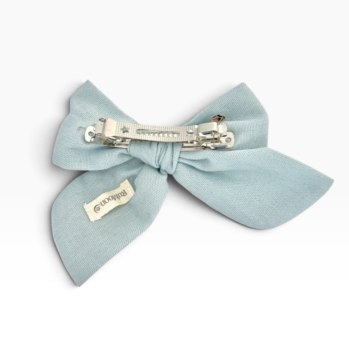 Lily Tulip Pastel Blue Embroidered Hair Bow