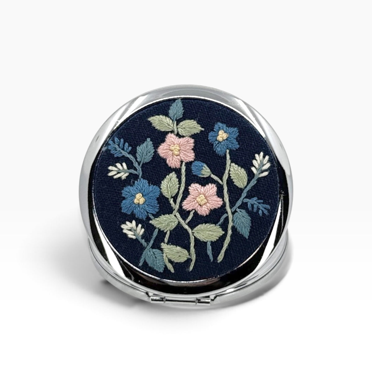 Classic Navy Compact Pocket Mirror